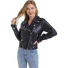 Faux Leather Jacket For Women Crop Short Cropped PU Slim Zip Up Moto Biker Coat Motorcycle Jackets