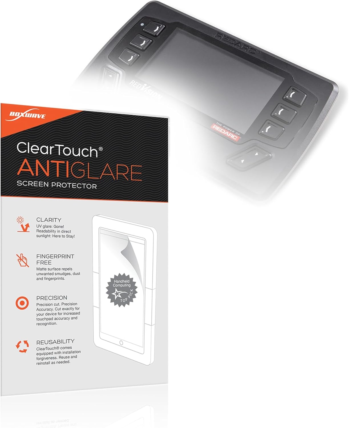BoxWave Screen Protector Compatible with Redarc RedVision DISP4300-RC - ClearTouch Anti-Glare (2-Pack), Anti-Fingerprint Matte Film Skin