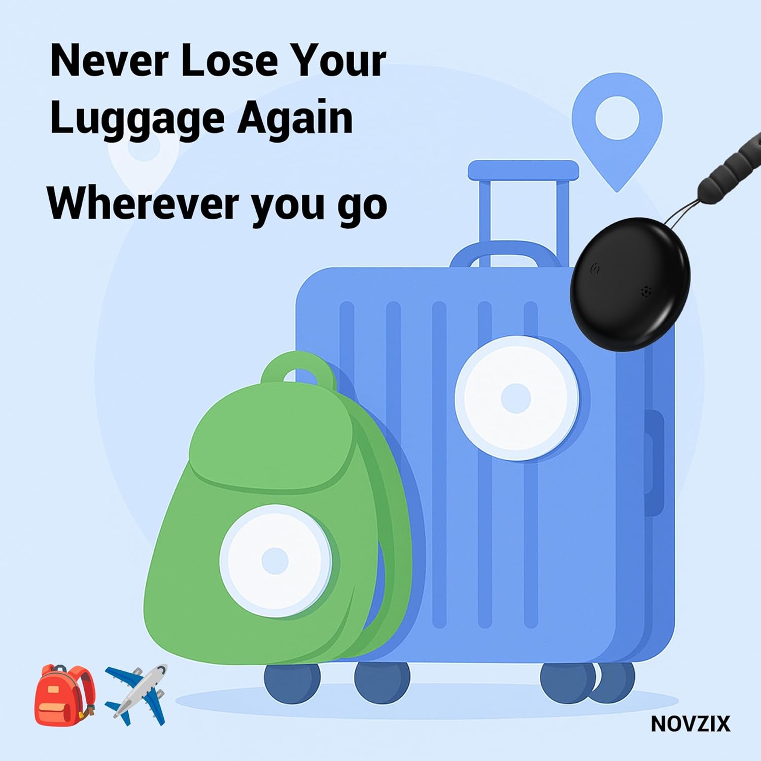 4 Pack Air Tracker Tags - Apple Tracker Tags, Works with Apple Find My, Key Finder Bluetooth Tag for Wallet, Keys, Luggage (Android Not Support) - Image 4