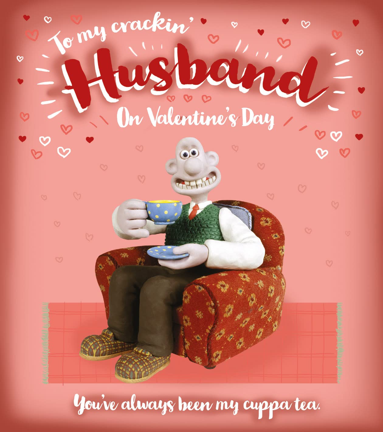 Husband Valentines Card Wallace & Gromit Happy Valentine's Day Card, Funny Classic TV Cartoon Valentines Card For Him, Husband, You've Always Been My Cuppa Tea