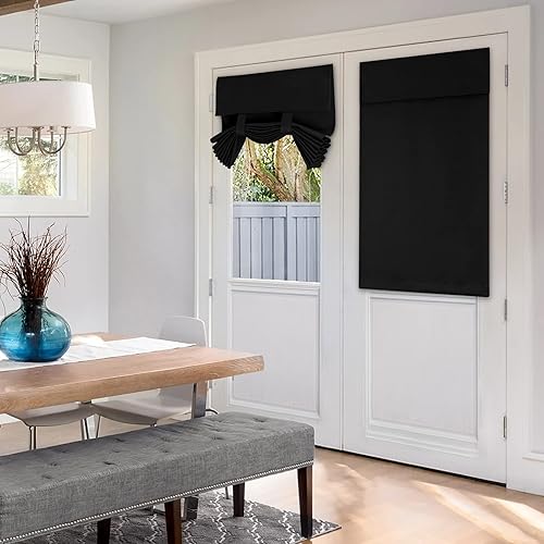 Miniatura 7 de HOMEIDEAS - Cortinas de privacidad para ventana de puerta francesa, persianas para ventana de vidrio, con aislamiento térmico, para dormitorio, 1