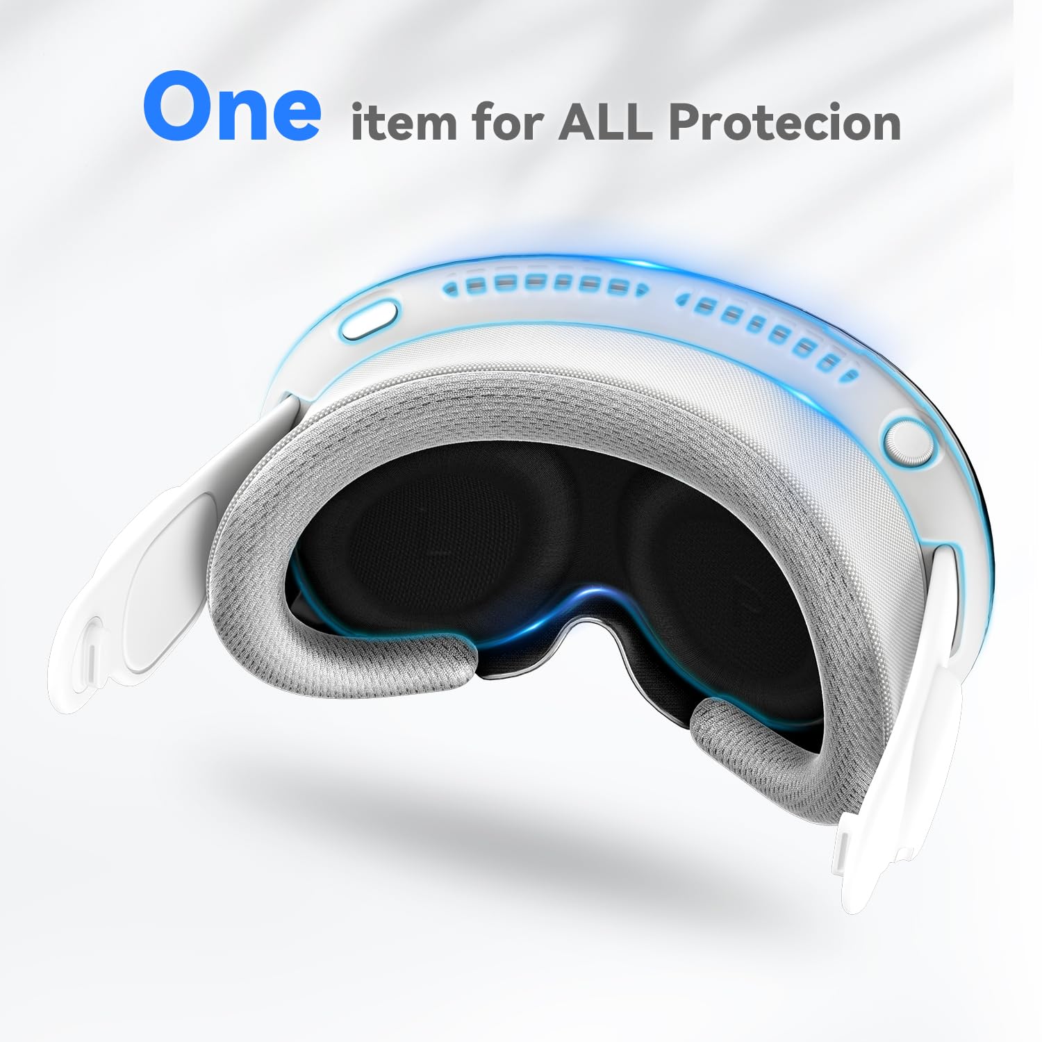 CloudValley Funda para Apple Vision Pro, Accesorios con Cubierta Lente a Prueba de Polvo, [Orificios Precisos de Puerto] Cubierta Clara Anti-Arañazos de TPU para Auriculares VR 2024