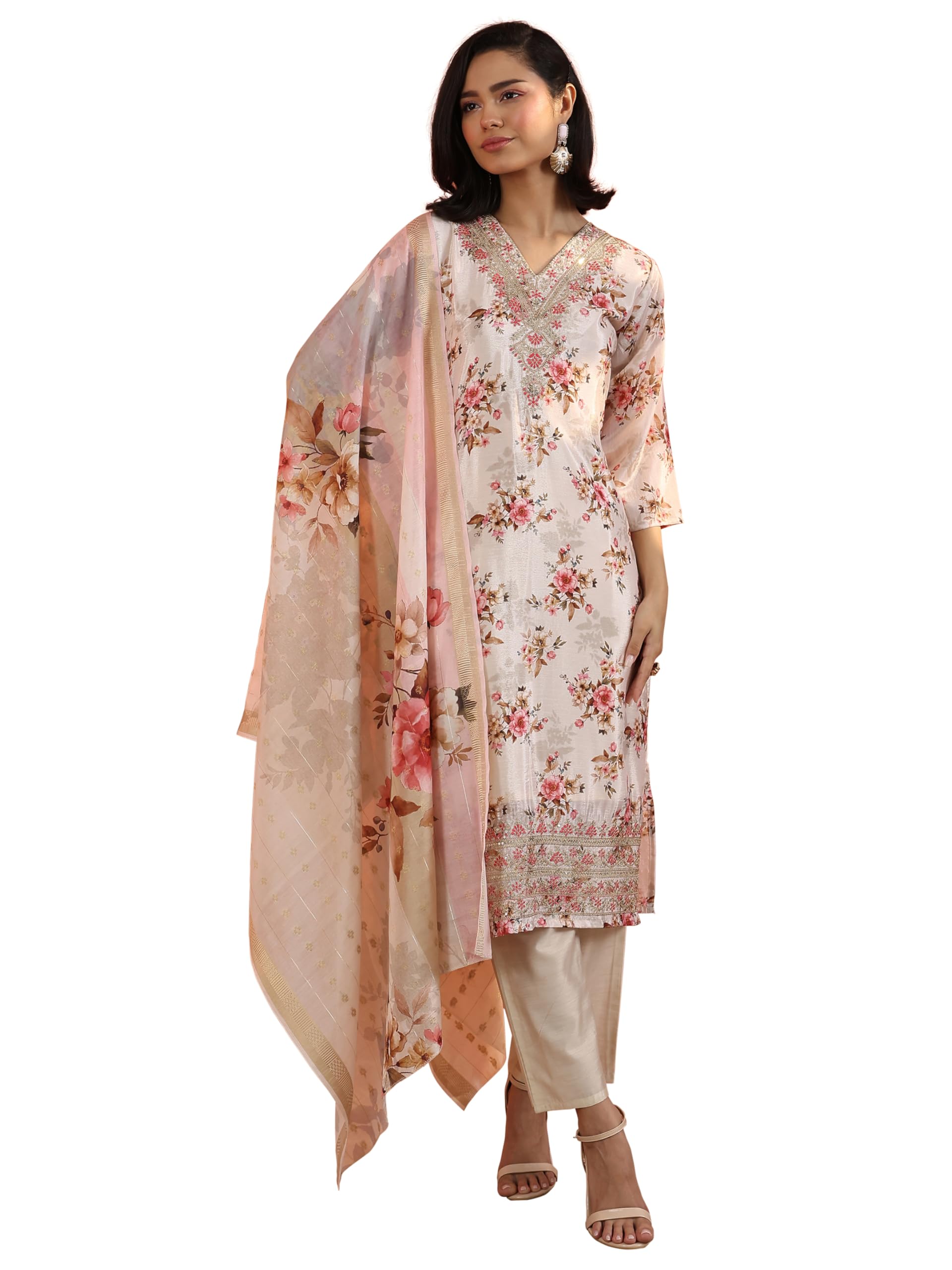 libas Embroidered Chinon Straight Kurta With Trousers and Dupatta | ethnic wear | bridal suit | wedding dress | occasion wear-picture-38