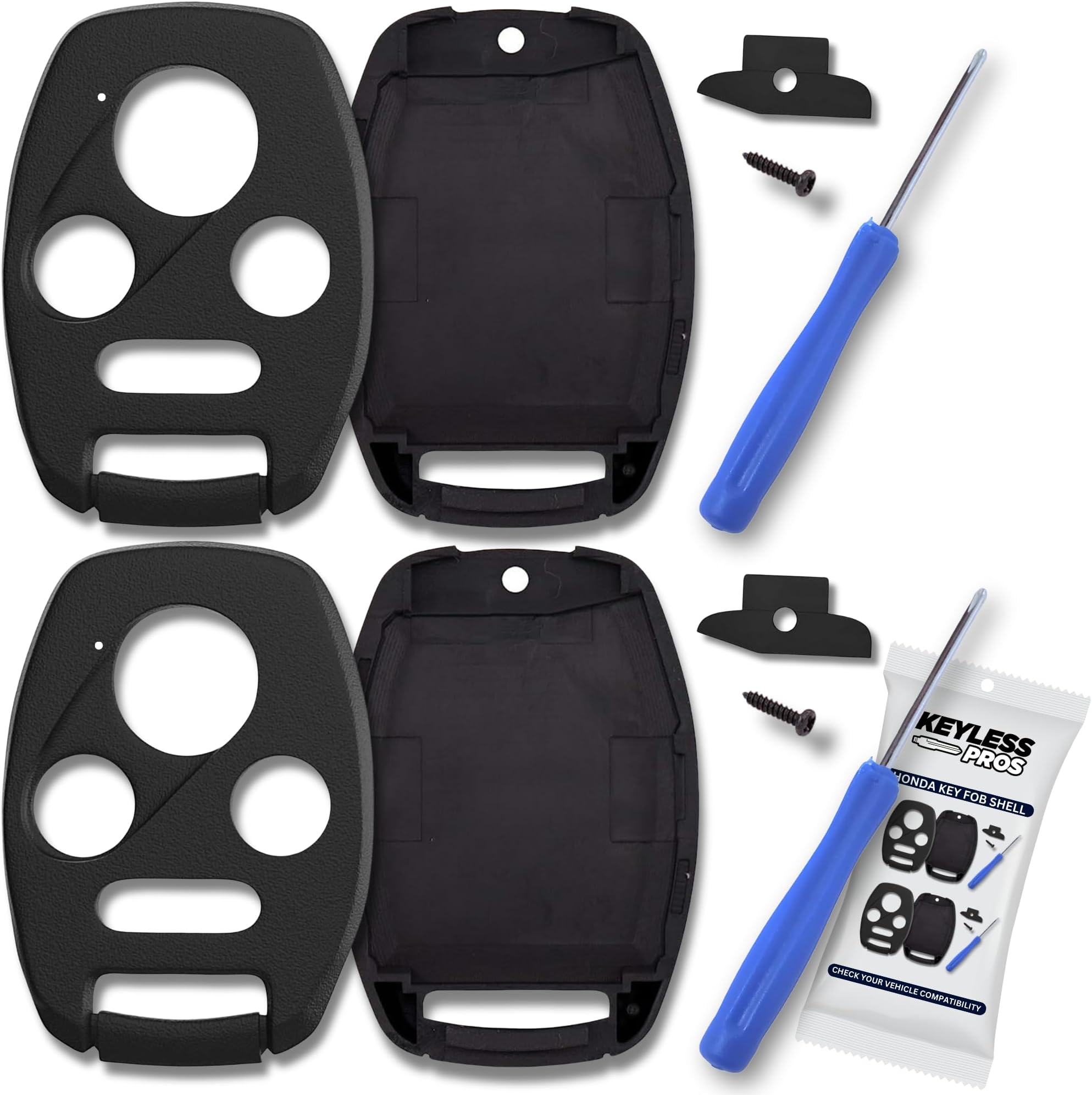 Honda Key Fob Oem Remote Key Fob Shell Case For 2003-2008 Honda Accord - Uncut Black Replacement Housing (OUCG8D-380H-A) 2008 Honda Accord Key Fob Shell - Foto 5