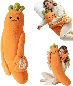 Hugging Pillow with Warmth and Rhythmic Patting, Plush Sleep Aid Comfort Companion for Adults, Emotional Support Cuddle Soothe Tap Buddy for Stress Relief and Anxiety, Large Soft Animal Plushie Gift