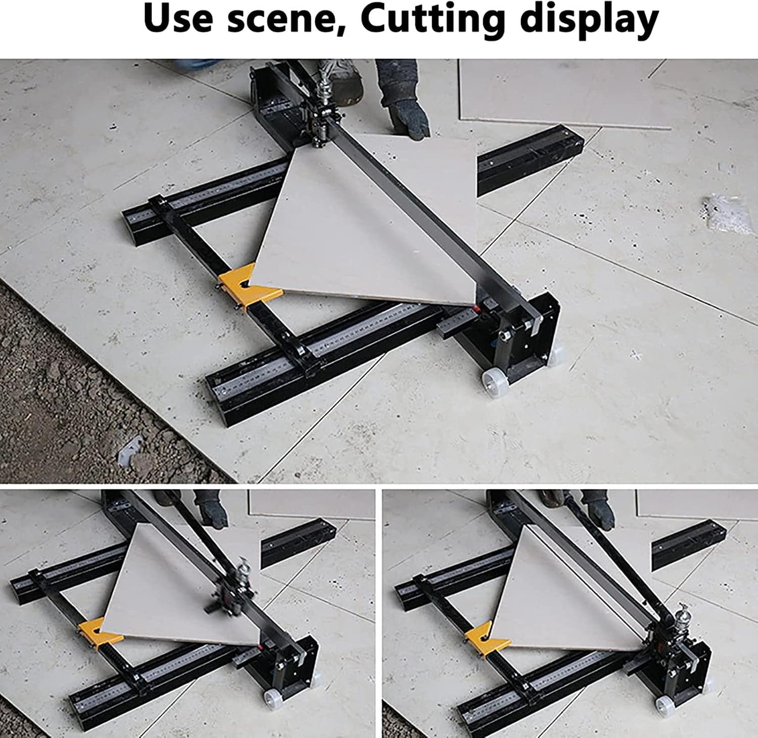 Manual Tile Cutter, 800mm Tile Cutter Single Rail Manual Tile Cutter with Precise Laser Positioning Manual Tile Cutting Tools for Precision Cutting