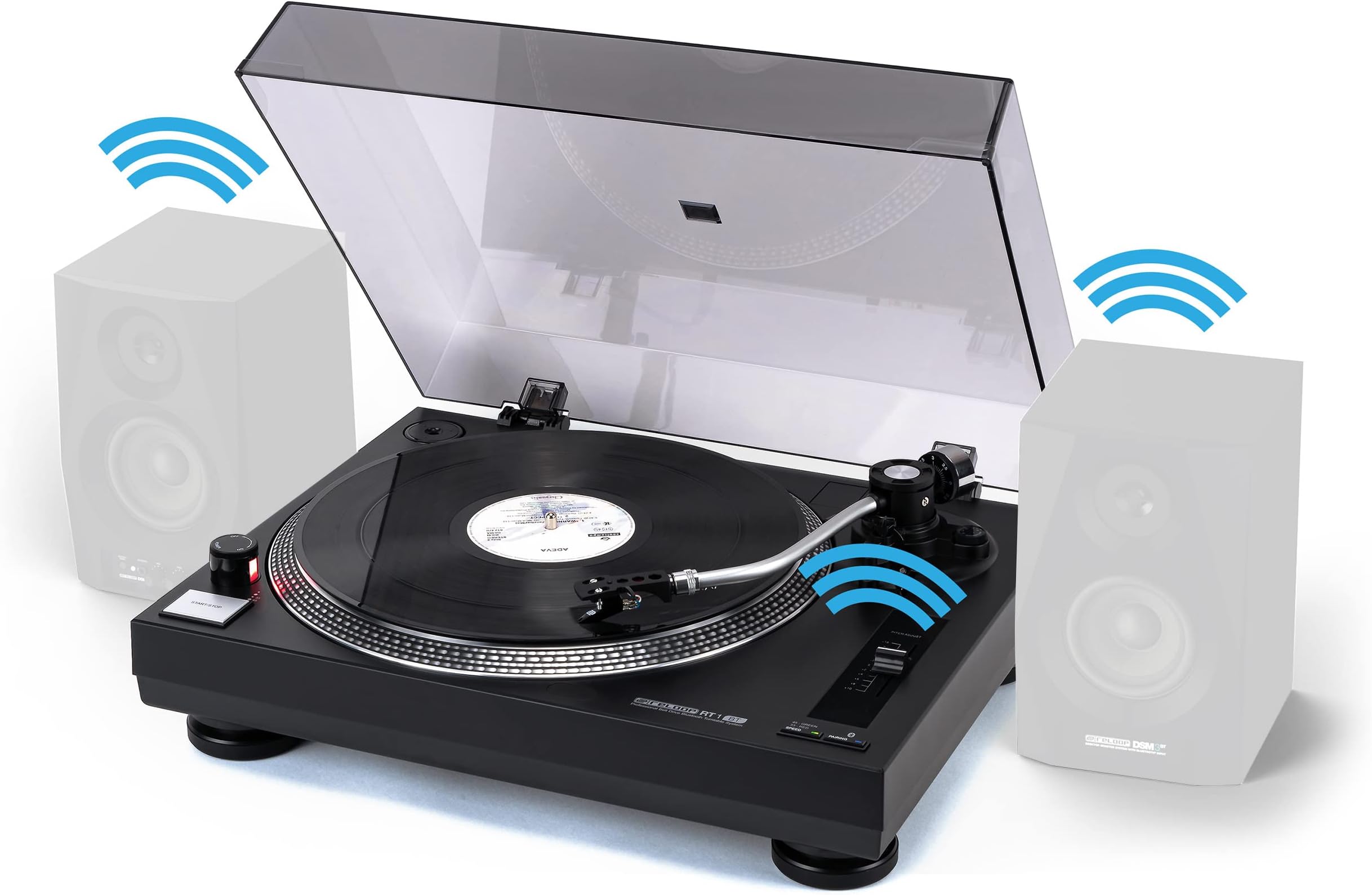Platine Vinyle Bluetooth S300 Avec Haut-parleurs - Entrainement Par Courroie - Neuve
