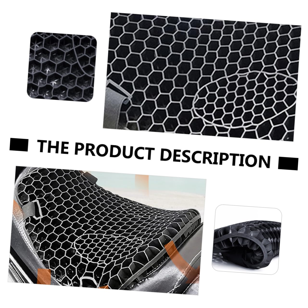 Gatuida Cojín de Gel y Funda de Felpa para Asiento de Motocicleta Negro, Absorción de Impactos y Aislamiento Térmico, Adecuado para Viajes Cómodos y Seguros