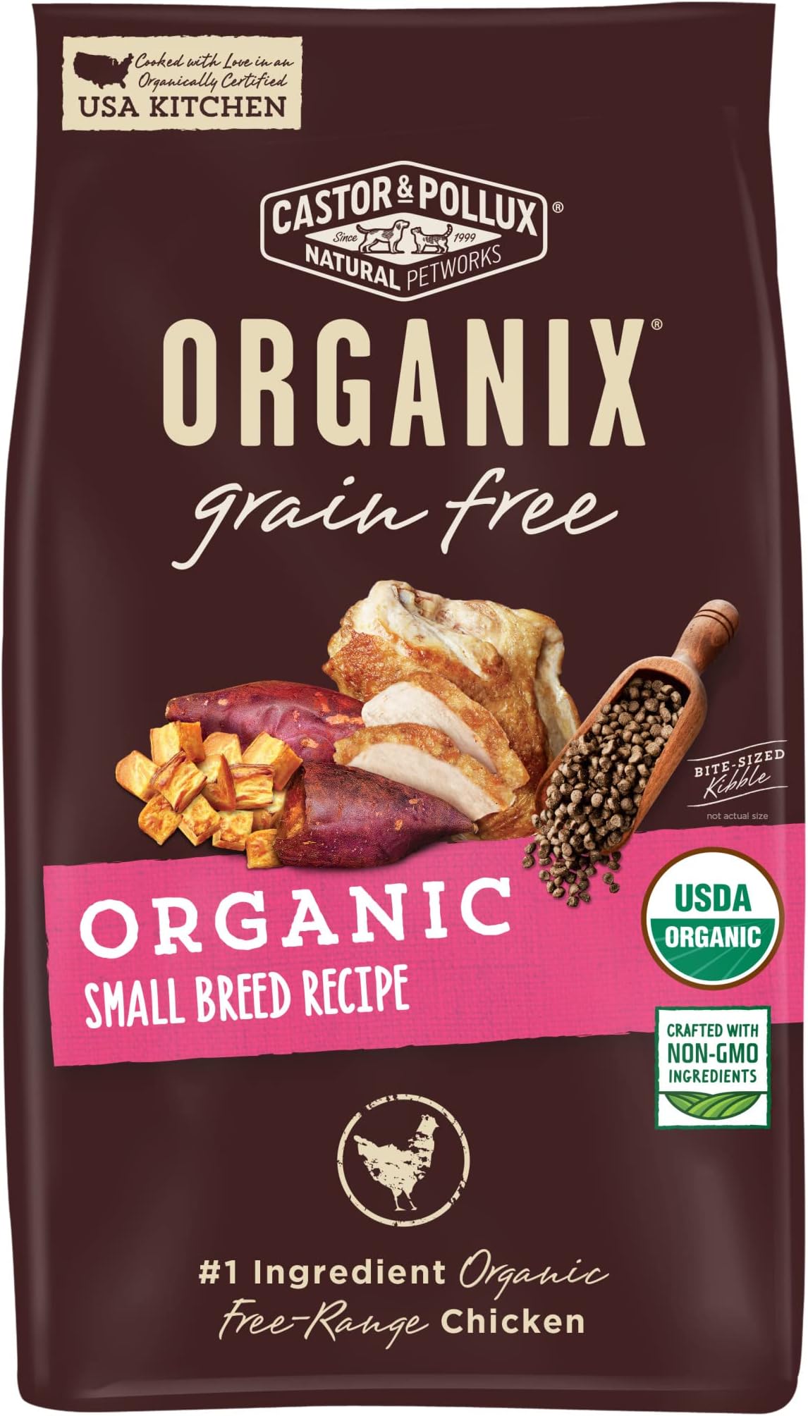 Castor and Pollux ORGANIX Grain Free Small Dog Food Recipe, Organic Dog Food - 4 lb. Bag