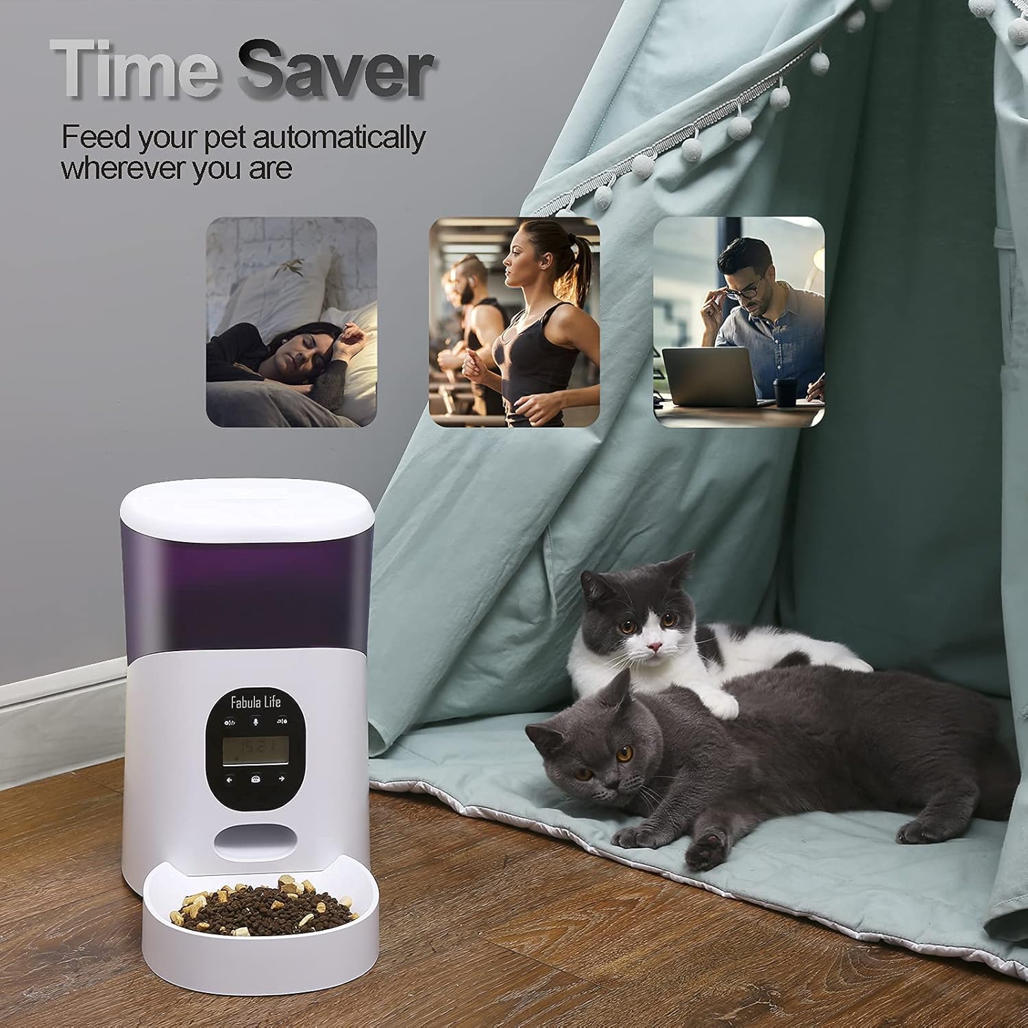 automatic cat feeder 6 meals