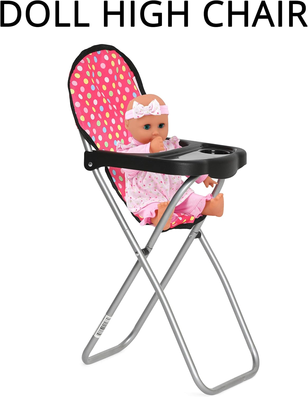 fash n kolor 3 Piece Doll Play Set, includes - 1 Pack N Play. 2 Doll High Chair. 3 Infant Seat, Fits Up to 18'' Doll (3 PIECE SET)