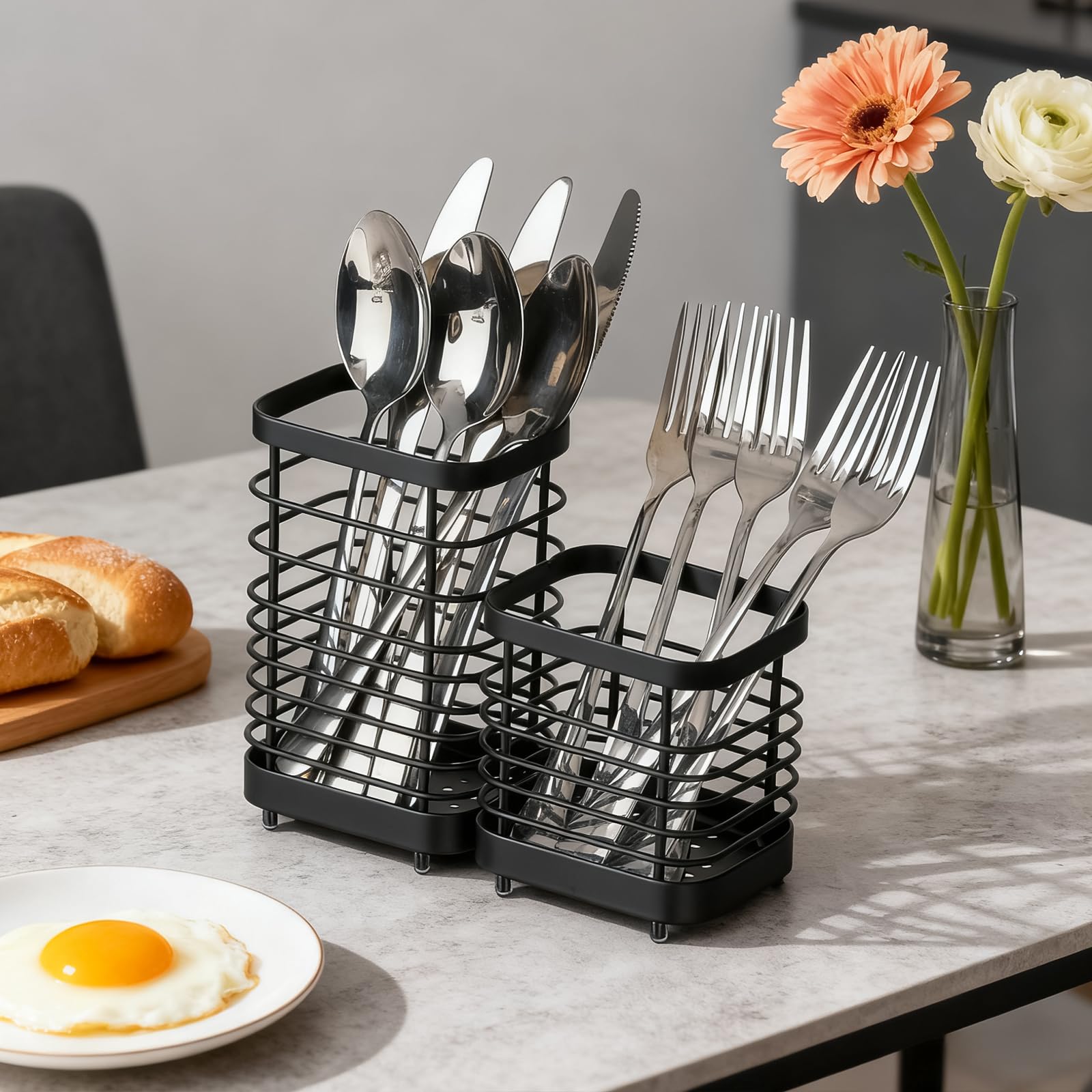 Snapklik.com : IWNTWY Utensil Holder, Stainless Steel Utensil Drying ...