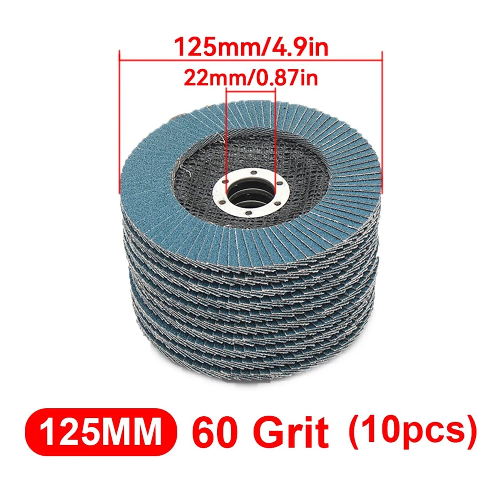 10 szt. tarcze listkowe 125 mm szlifierka kątowa tarcze szlifierskie 40/60/80/120 tarcze listkowe metalowe do usuwania narzędzia ściernego (60)