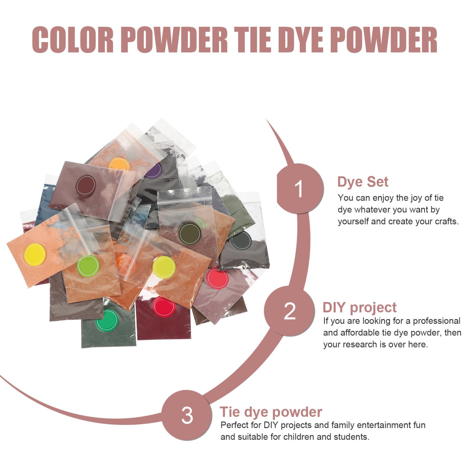 STOBOK 4stücke Farben Tie Dye Pulver Permanentes Farbpulver Für Textilien Für -färbeprojekte Für Erwachsene Für Feste Und Kreative Anlässe