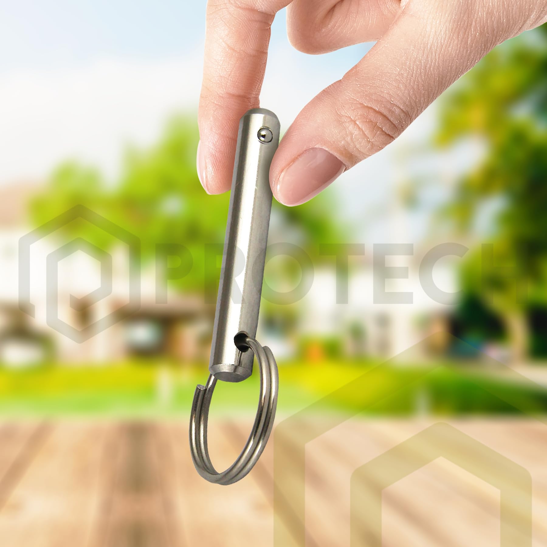PROTECH 10 Stück Steckbolzen 5x28mm mit Kugelsicherung – Edelstahl A2 V2A – Sicherungsbolzen mit Ring – Schnellspannstift & Kugelsperrbolzen für Boot, Bimini & Maschinenbau