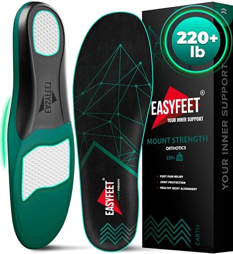 EASYFEET Mount Strength 220+ lbs Heavy Duty Insoles