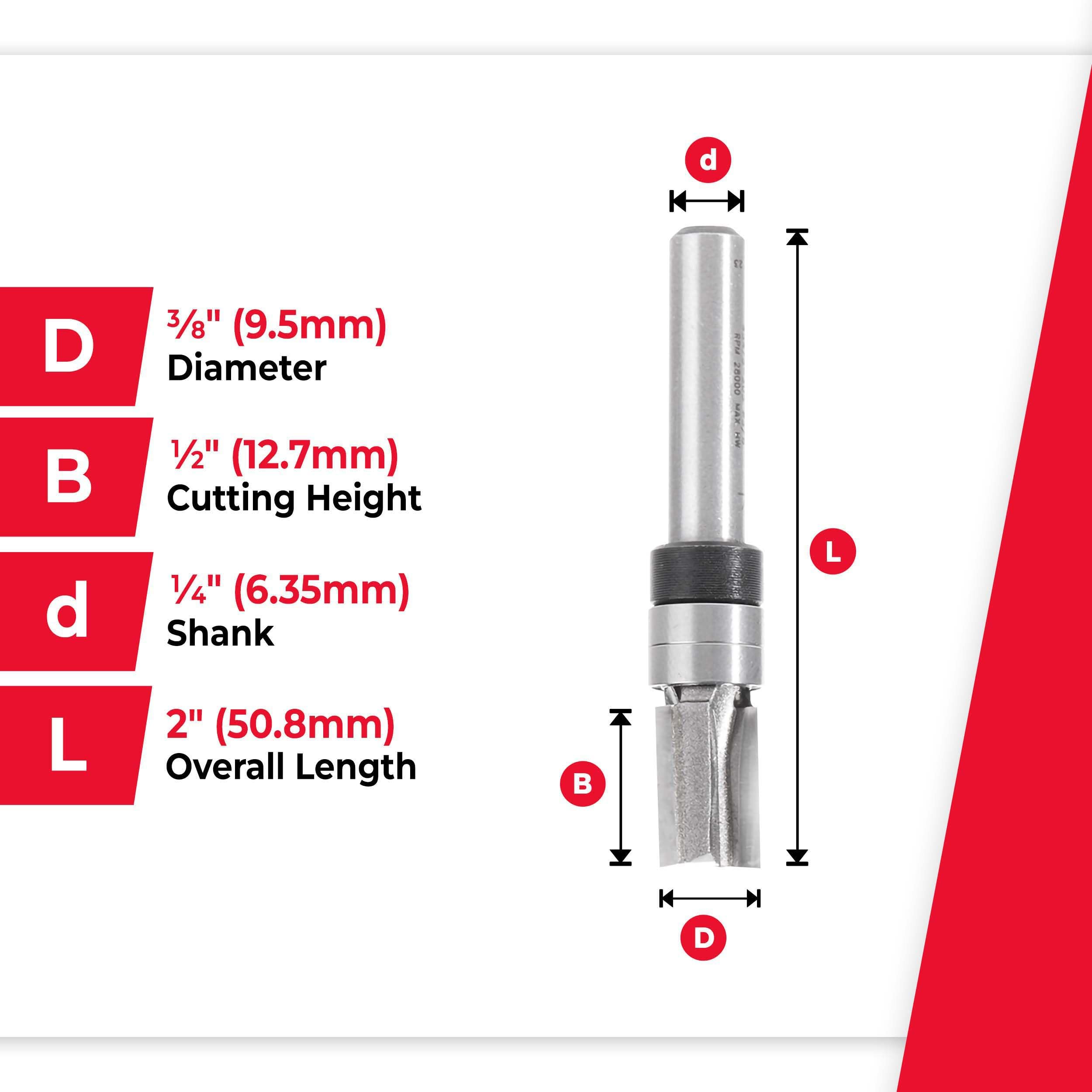Amana Tool 45475-3DS Carbide Tipped Down Shear Router Bit 3/8 D x 1/2 CH — Amazon image 4