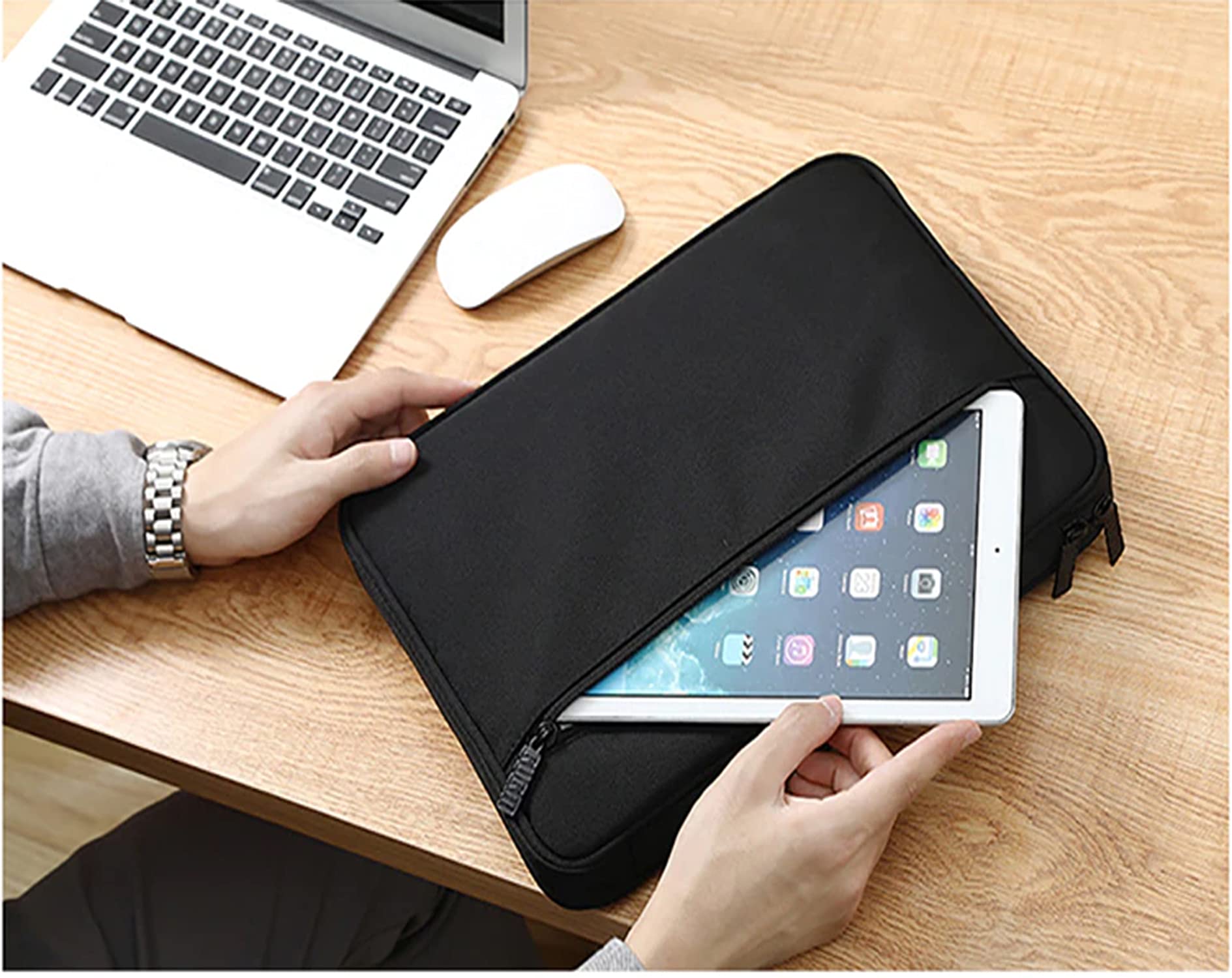 Handcuffs Document Organizer Bag | Waterproof | Portfolio Case | Professional | File Folders | A4 Paper | Certificates | Holder | Travel | Storage | Documents Organiser (Black) 1