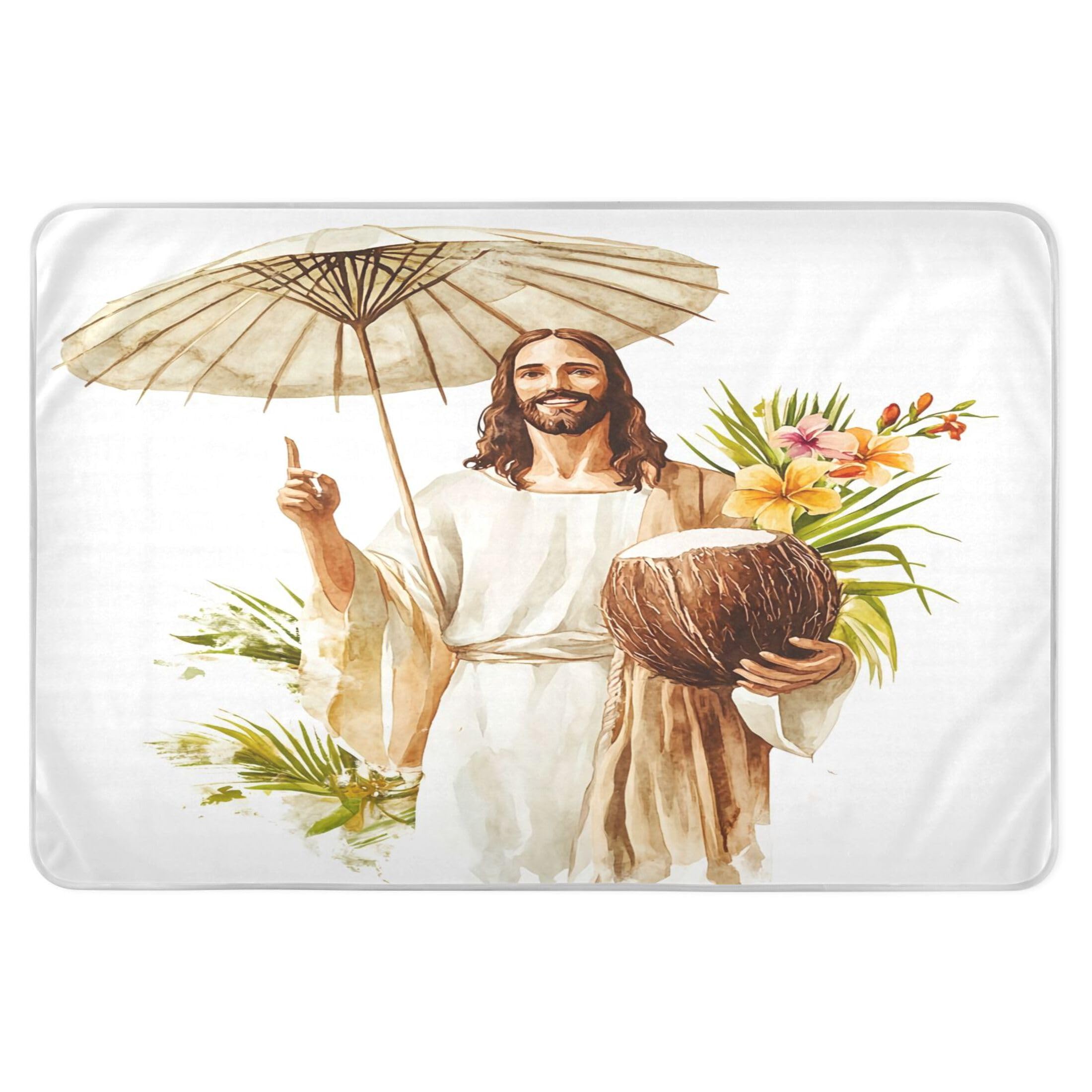 Takiito Coconut Tropical Bed Pad Reusable Bed Underpad Washable Waterproof Leak-Proof Quick Dry Incontinence Pee Pad for Toddlers Kids Adults Pets 34x52 in