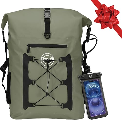 STOVER Mochila impermeable de 51025304055L, bolsa seca flotante para kayak, viajes, playa, senderismo y campamento, hombresmujeres