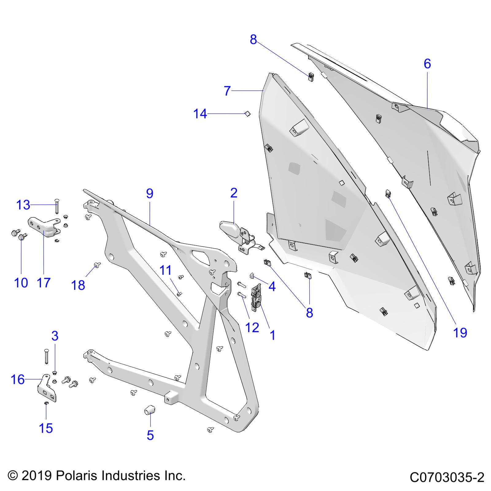 Amazon.com: Polaris Door Hinge Pin, for Specific RZR Models