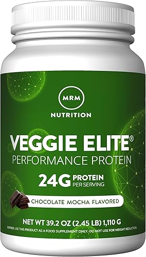 Miniatura 5 de MRM Nutrition Veggie Elite Performance Proteína  Sabor a moño de canela  Proteína a base de plantas  Fácil de digerir  Con BCAA  Vegano + sin gluten