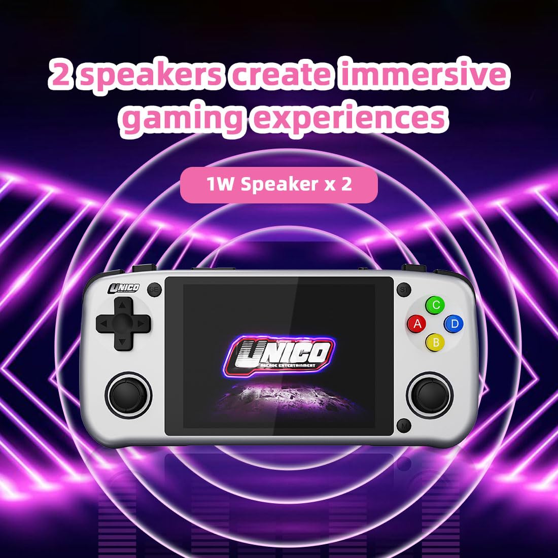UNICO ポータブル ハンドヘルド ゲーム機　IGS名作15ゲーム収録　日本語 Officially licensed for peace of mind! This IGS-approved