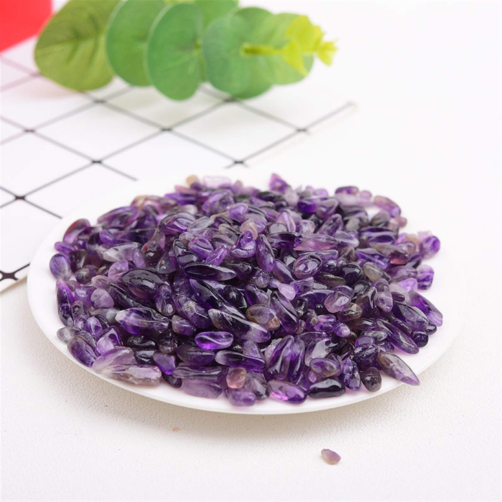 50g-100g Natural Quartz White Crystal Mini Rock Mineral Specimen Home Decor Colorful Widely Used (Color : Dreamy purple, Size : 50g)