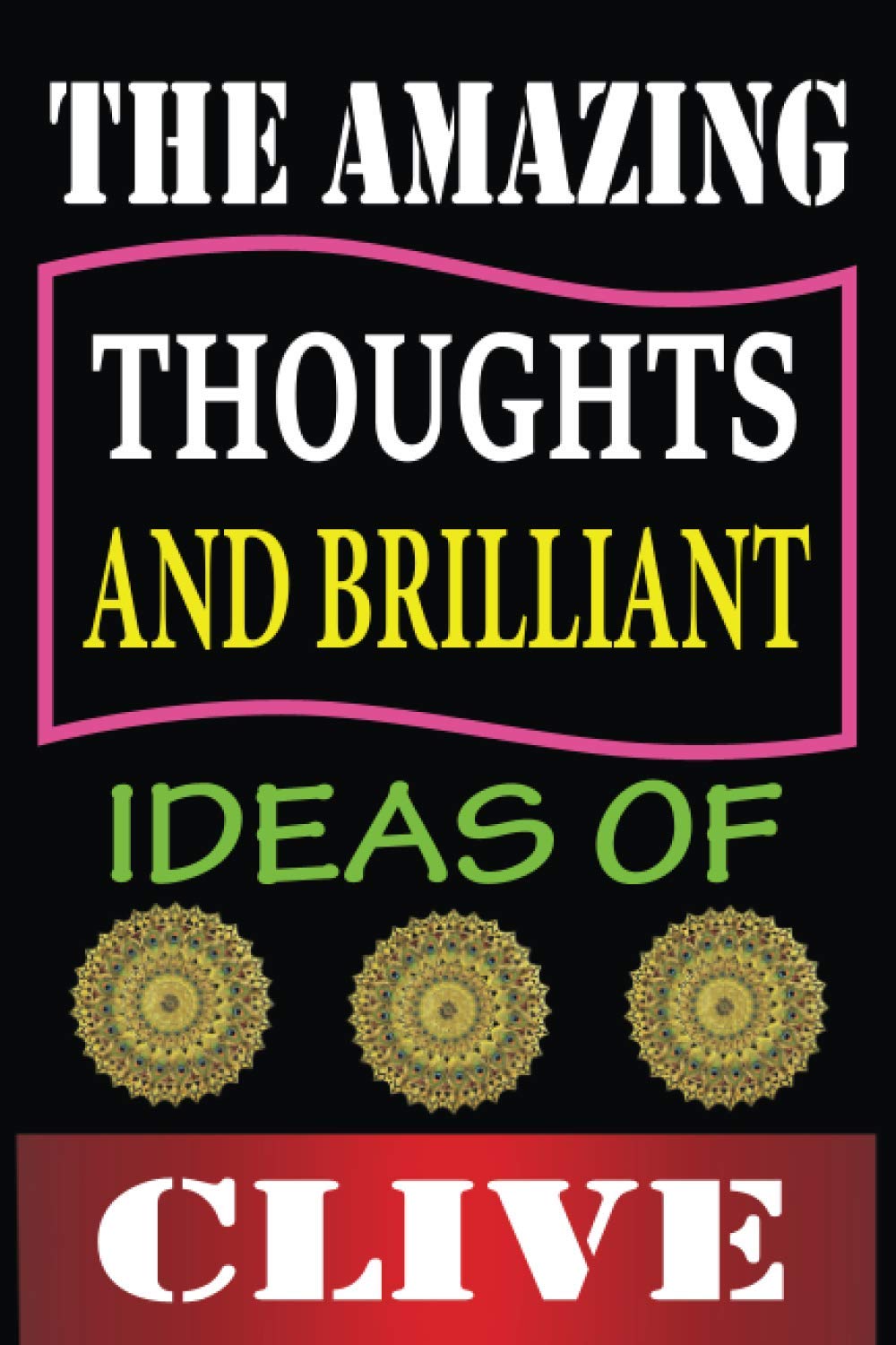 The Amazing Thoughts And Brilliant Ideas Of Clive: Personalized Thanksgiving & Birthday Notebook Gift for Clive