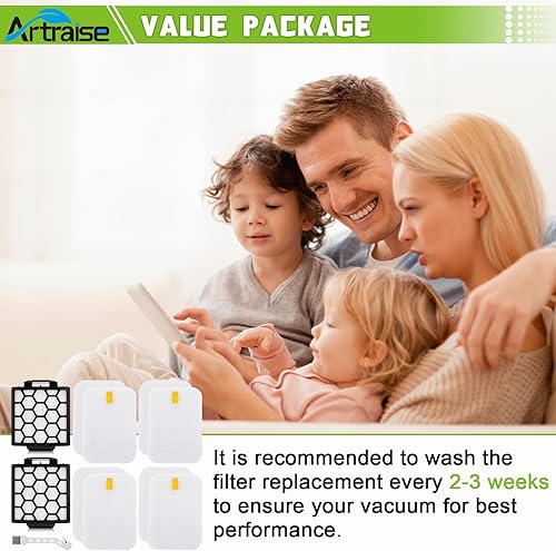 Miniatura 7 de Artraise Filtro de repuesto para Shark NV255 NV251 NV150 NV151 ZU62 ZU62C ZU60 ZU102 ZU51 Navigator Zero-M Cepillo autolimpiante Pet Pro Aspiradora,