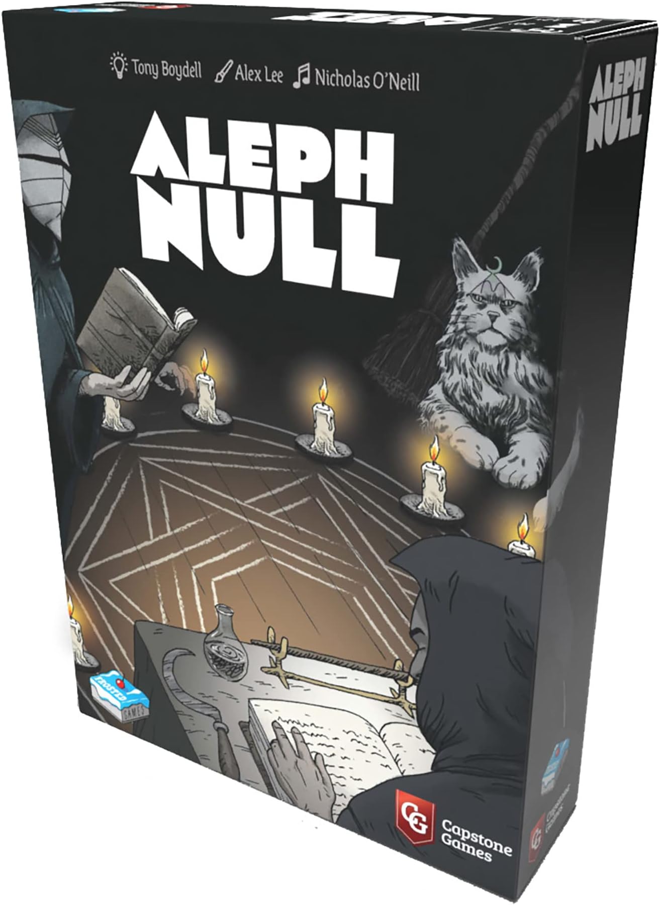 Aleph Null - Capstone Games, Single Player Card Game - Deck Deconstruction, Escalating Tension, Card Combos, & Hell Itself! Ages 14+, 1 Player, 30 Minutes