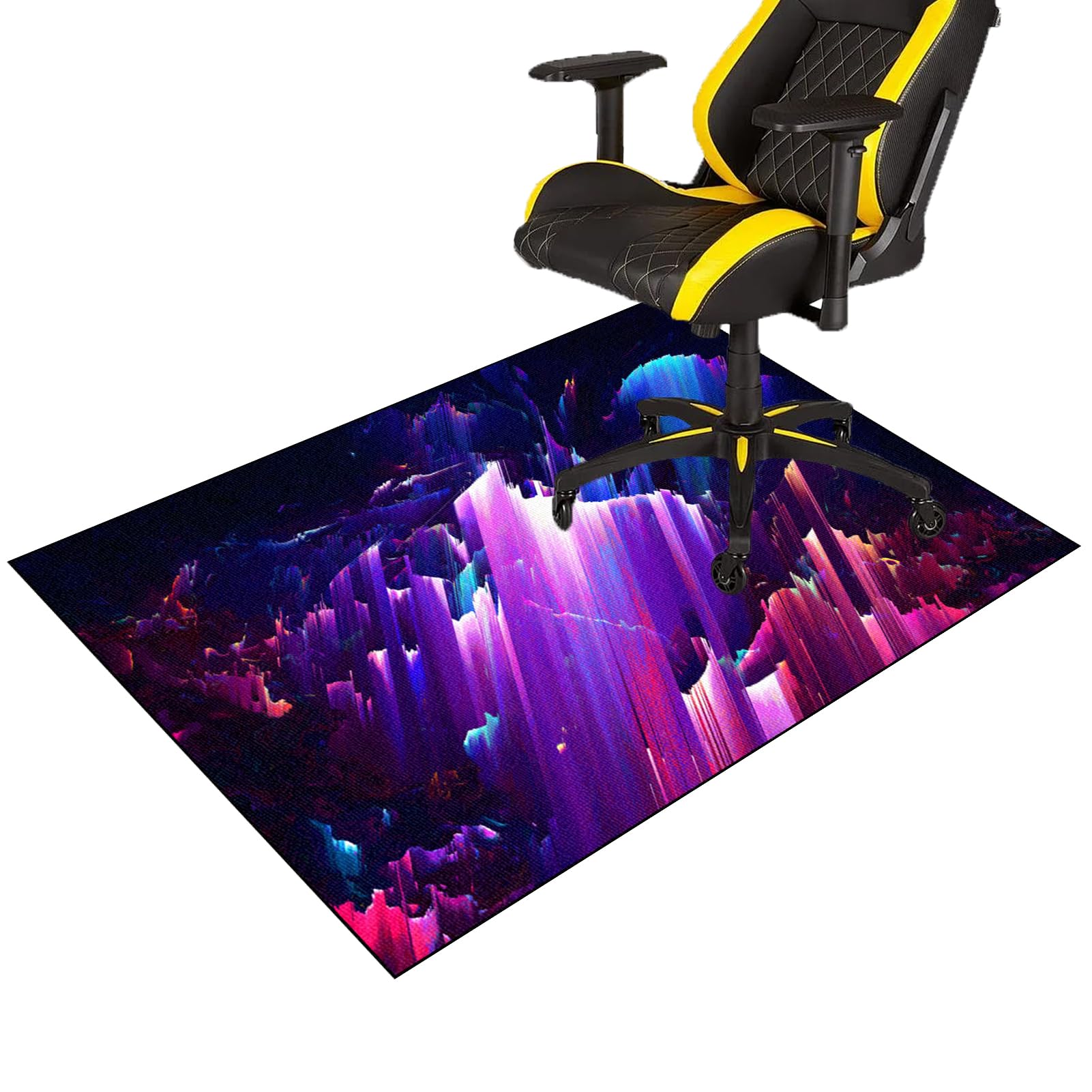 Gaming Chair Mat for Hardwood Floors Non-slip Computer Chair Mat Office Chair Mats for Carpeted Floor Low Pile Desk Chair Mat Gaming Rolling Chair Mat for Carpet Hard Floor Protector Mat 130 x 160 cm
