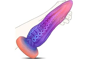 9.6" Fantasy Dildo Tentacle Dildo Alien Knot Dildo, Luminous Giant Monster Dildo...
