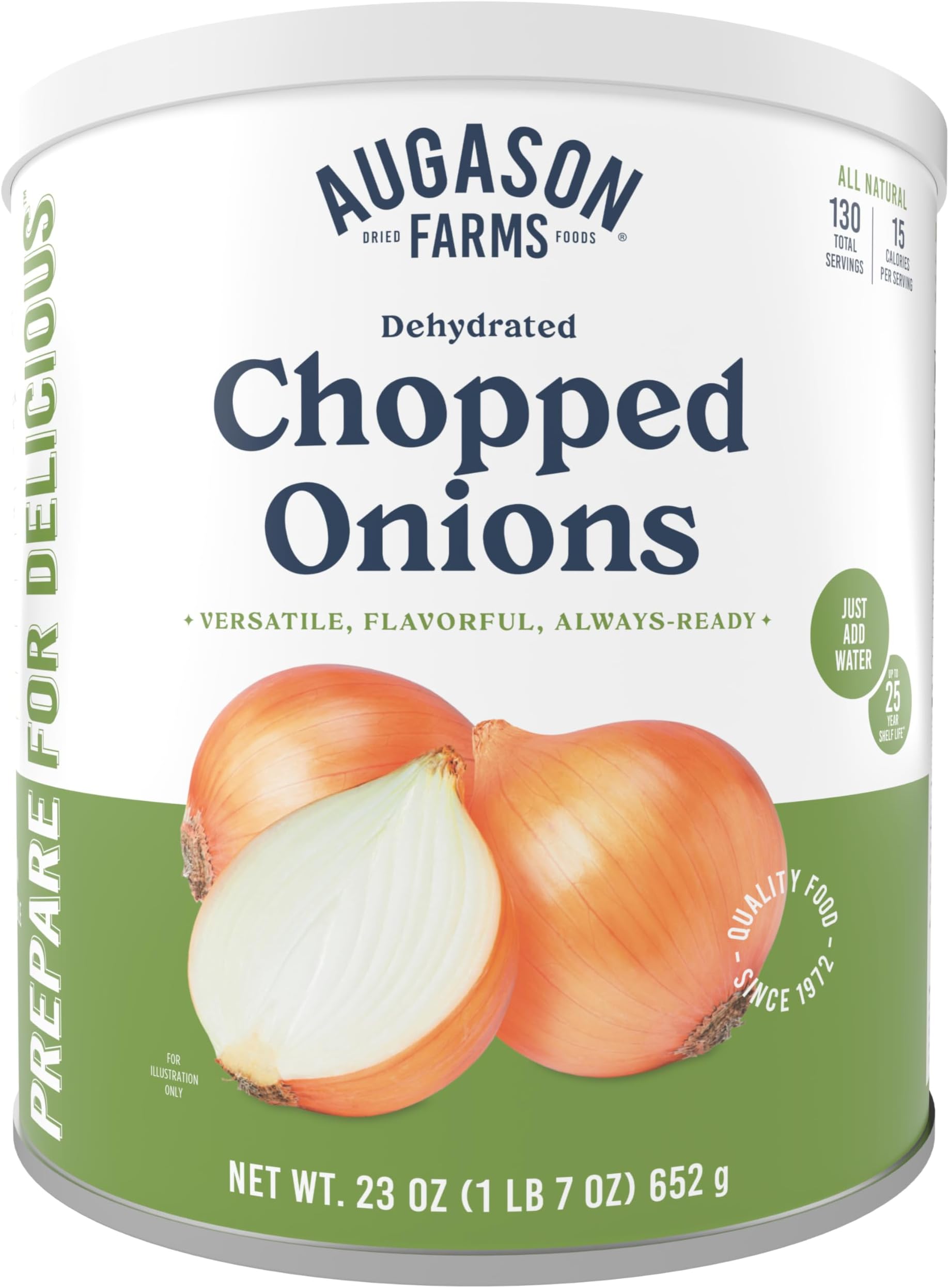 Augason Farms Dehydrated Chopped Onions No. 10 Can, 1 lb 7 oz (652 g) (5-12000)
