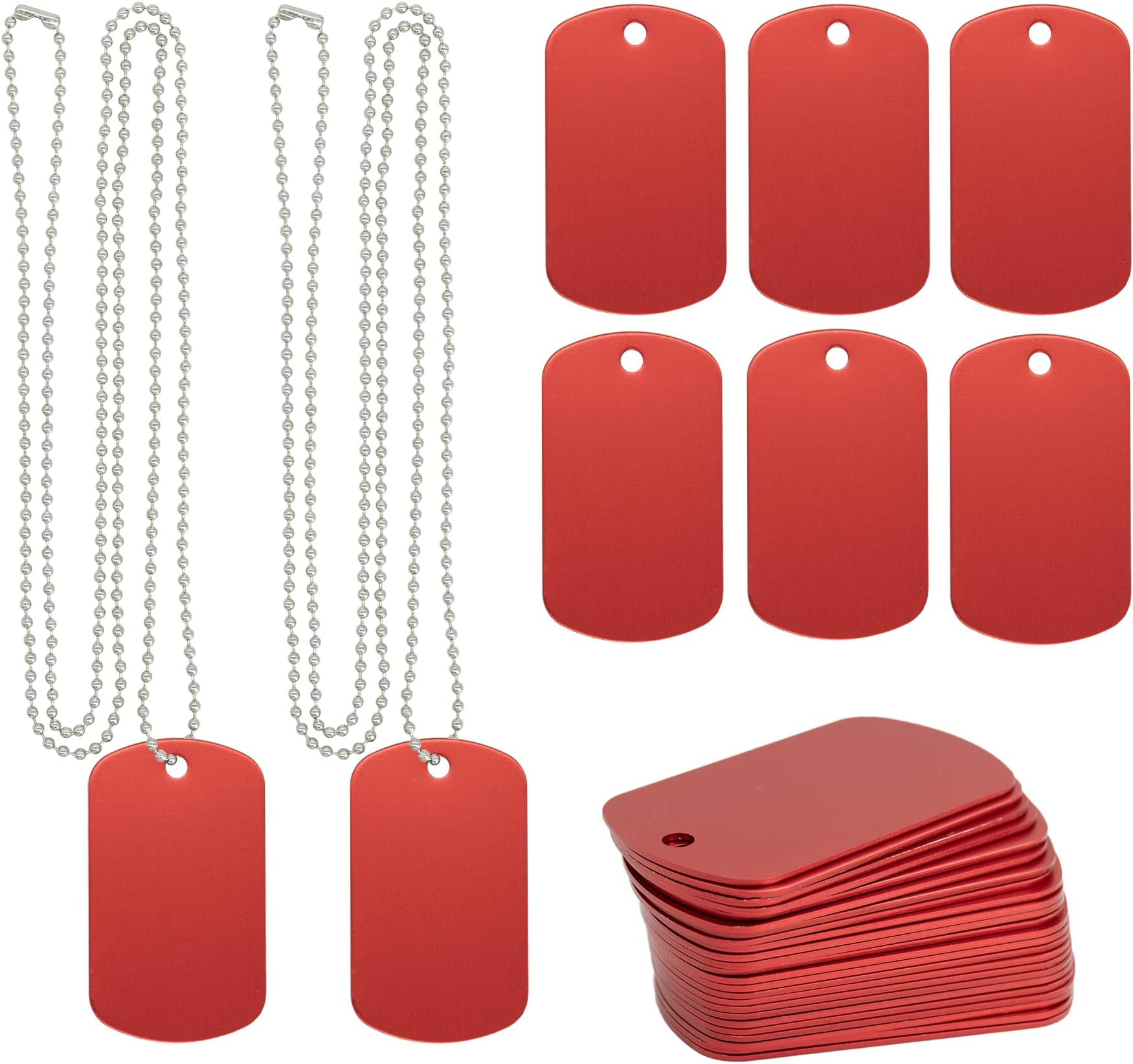 25-Pack Silver Anodized Aluminum Engraving Blanks - 2x3 Inch DIY Craft Tags For Jewelry & Projects