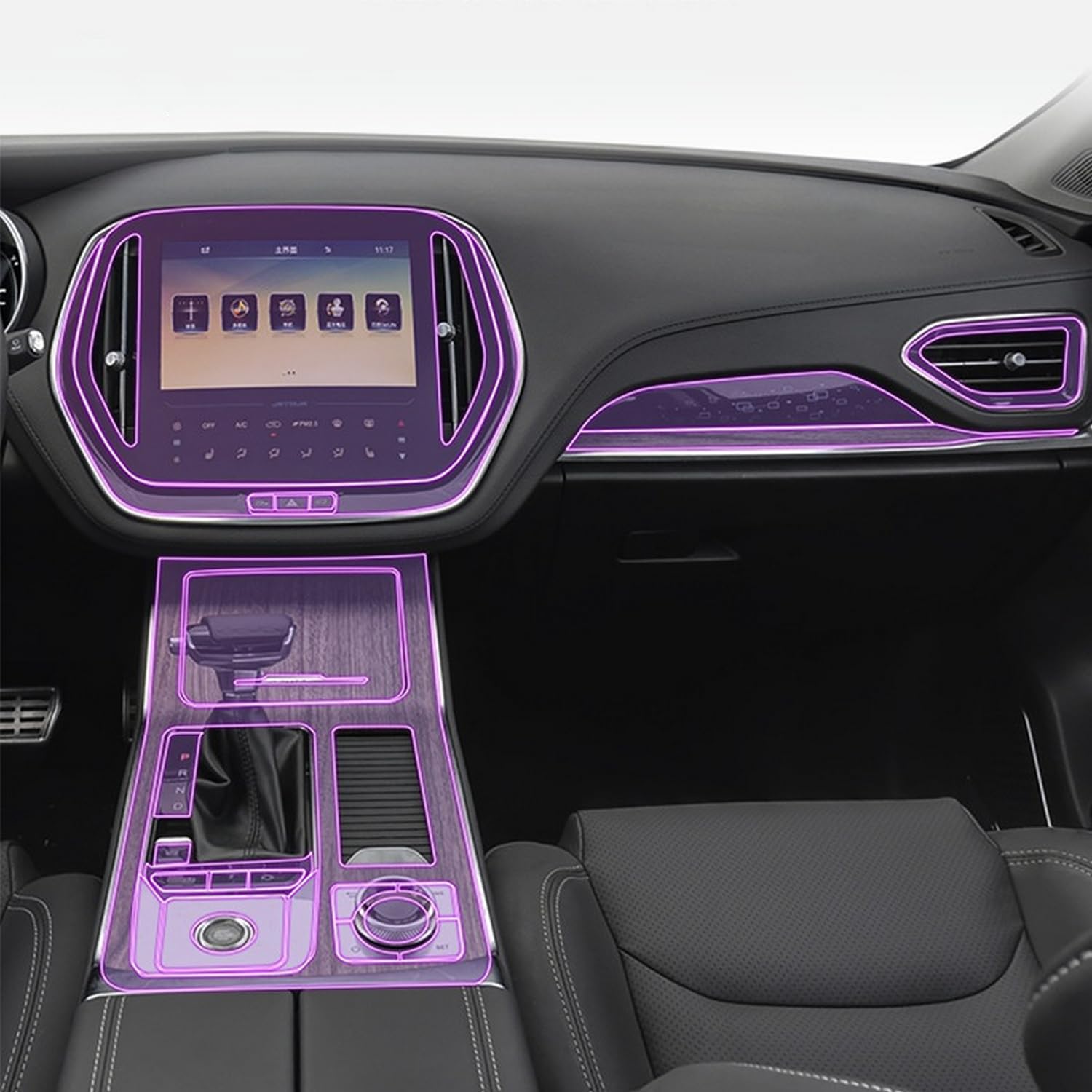 JCAKESCar Navigation Screen Protector LCD Display Film Cover Interior TPU transparent film PPF Accessories，For Jetour X90 2019-2023