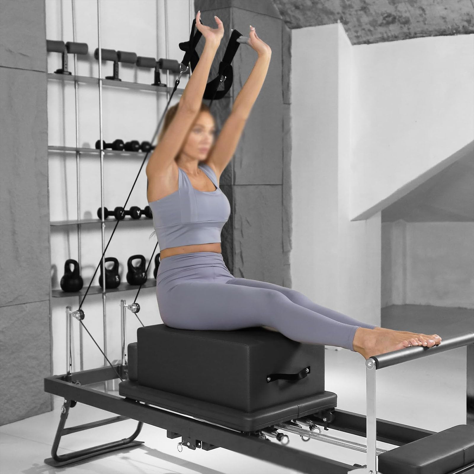 002,Pilates Sitting Box, Kit Esencial De Pilates, Pilates Reformer Sitting Box, Pilates Sitting Box para Pilates Reformer, Equipo De Pilates, Accesorio De Reformer