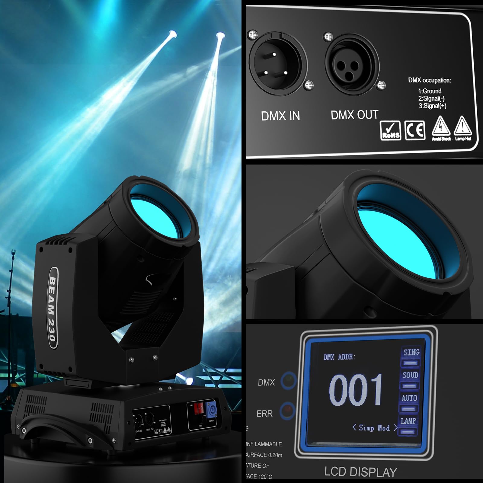 Frezon 230w ムービングライト 16CHチャンネルDMX512対応 Amazon.co.jp: Frezon 230w 舞台照明 ムービングライト 高輝度 業務用