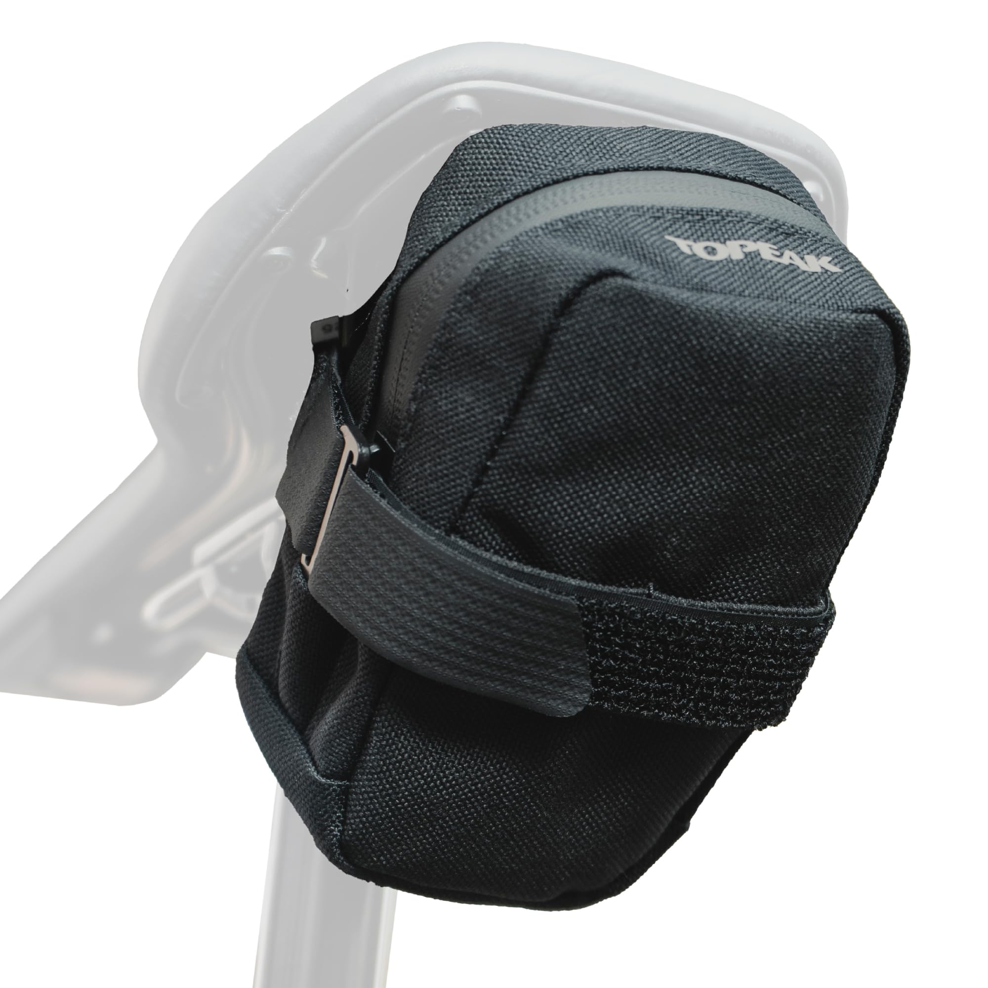 Elementa Seatbag, Black, M – Compact 0.5 L Under-Saddle Bike Bag with Anti-Slip Fabric, Hook-and-Loop Fastening, and 1000D Polyester Build for Inner Tube, Tire Levers, Mini Tool Storage