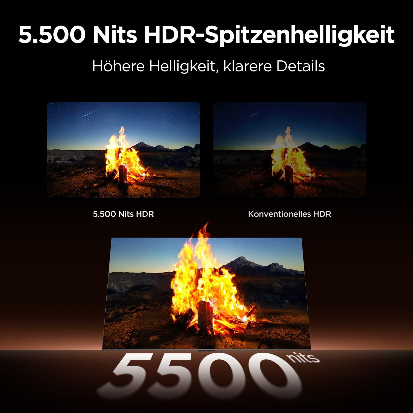 TCL 75C8L 75 Zoll SQD-Mini LED Google TV, 100% BT.2020, Super Quantum Dot, 5.500 Nits, 2.584 Local Dimming Zonen,144 Hz, Bang & Olufsen Sound, Dolby Vision & Atmos, Entspiegeltes Display, ZeroBorder