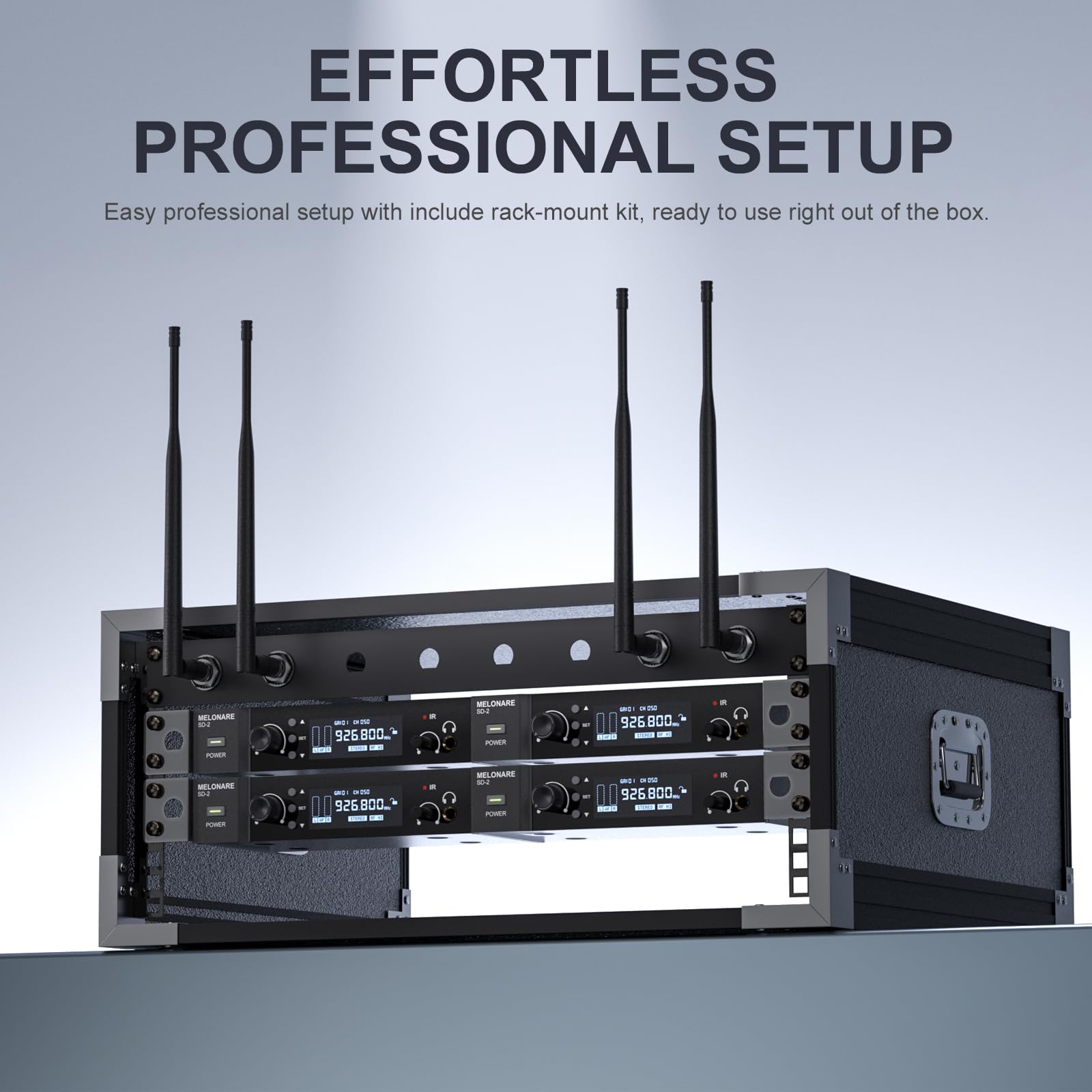 MELONARE Wireless IEM System Auto Scan Stereo SD-2-1R