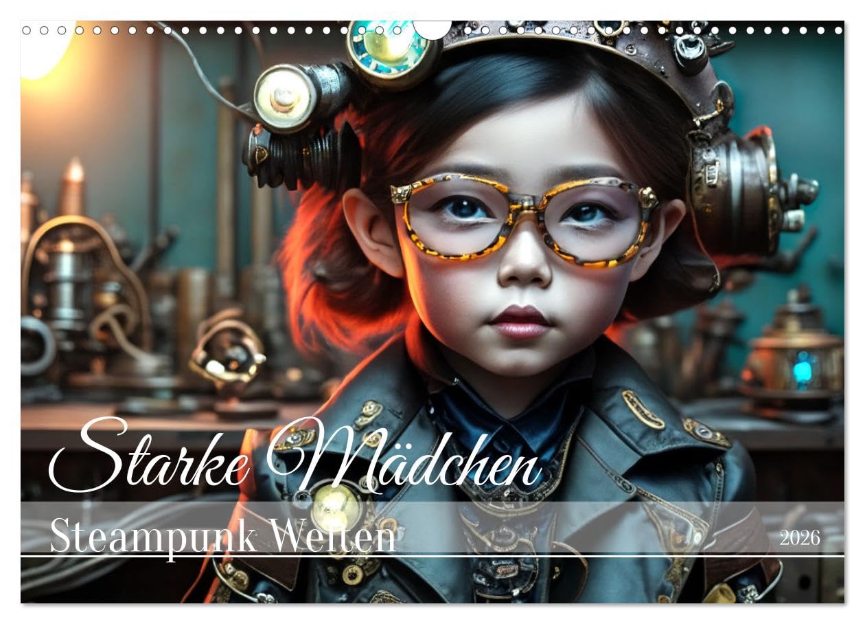 Strong girls - steampunk worlds UK-Version (Wall Calendar 2026 DIN A3 Landscape), CALVENDO 12 Month Wall Calendar — image 1