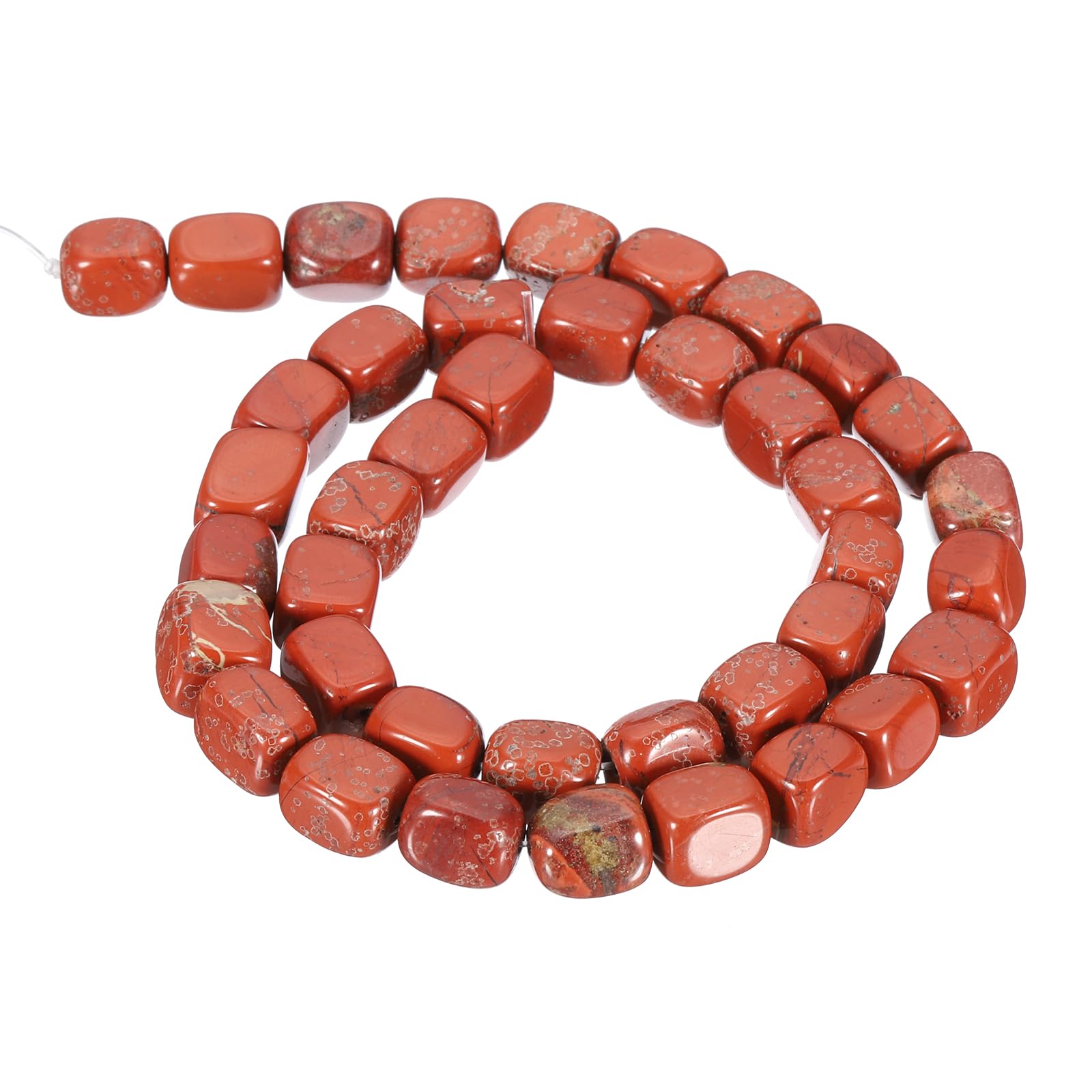 PATIKIL 12x8mm Natural Stone Deep Red Crystal Agate Beads for Jewelry Making 1 Strand 15"/38cm Cuboid Loose Spacer Beads