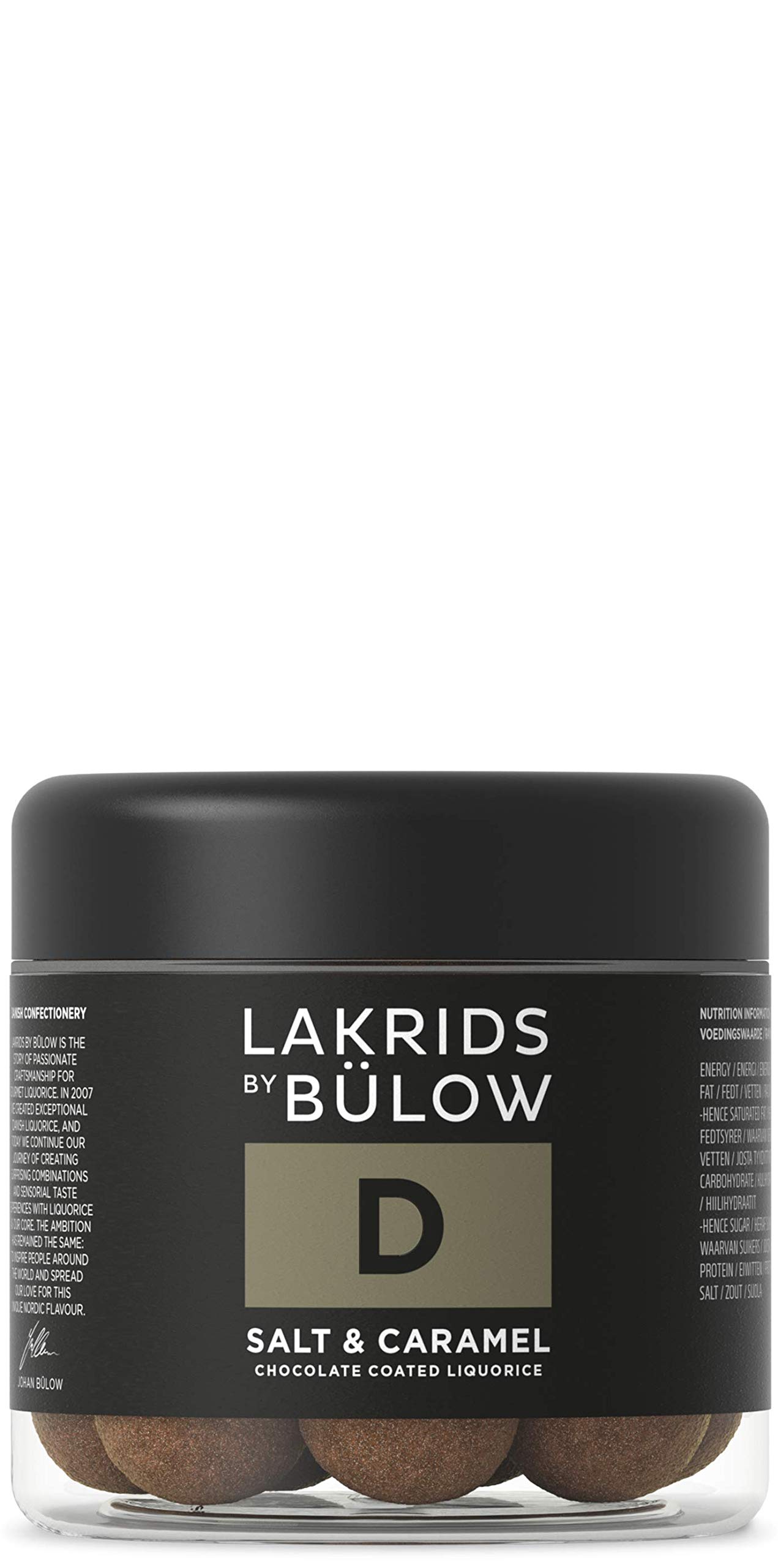 LAKRIDS BY BÜLOW - D - Salt & Caramel - Dänische Gourmet Lakritz-Kugeln - Süßer Lakritzkern umhüllt von Karamell-Schokolade & Meersalz