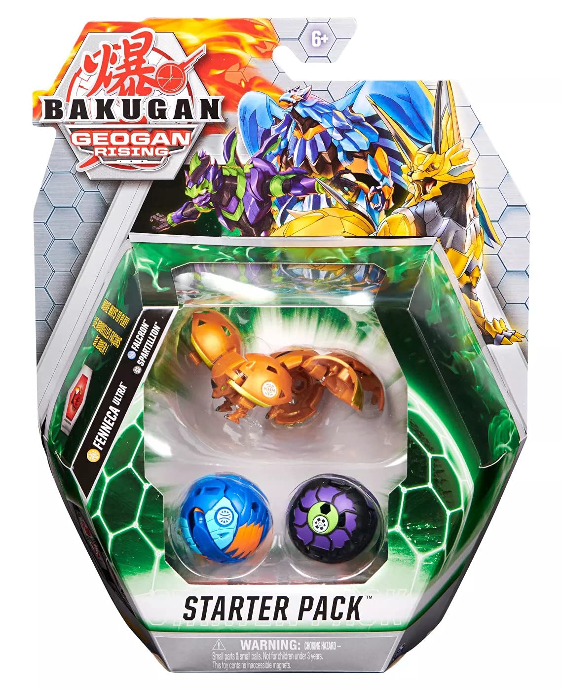 Bakugan Geogan Rising Starter Pack - Fenneca Ultra and Two More