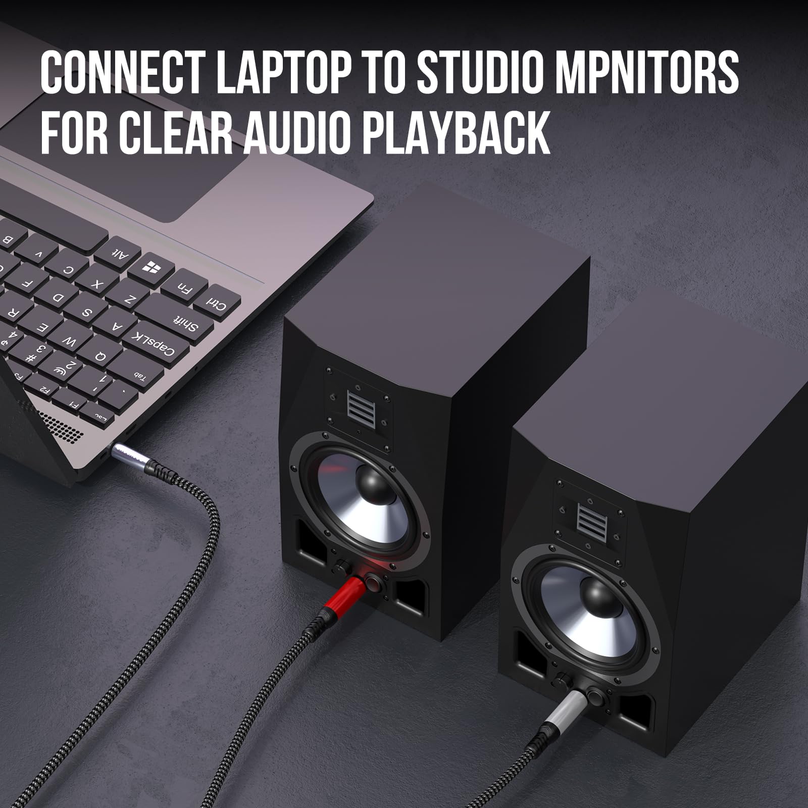 Adaptador de cable de audio divisor en Y de 3,5 mm 1/8 estéreo a dual TS mono Y de 1/4 compatible con iPhone, PC, tarjeta de sonido de computadora, mezclador, altavoz multimedia, sistema estéreo