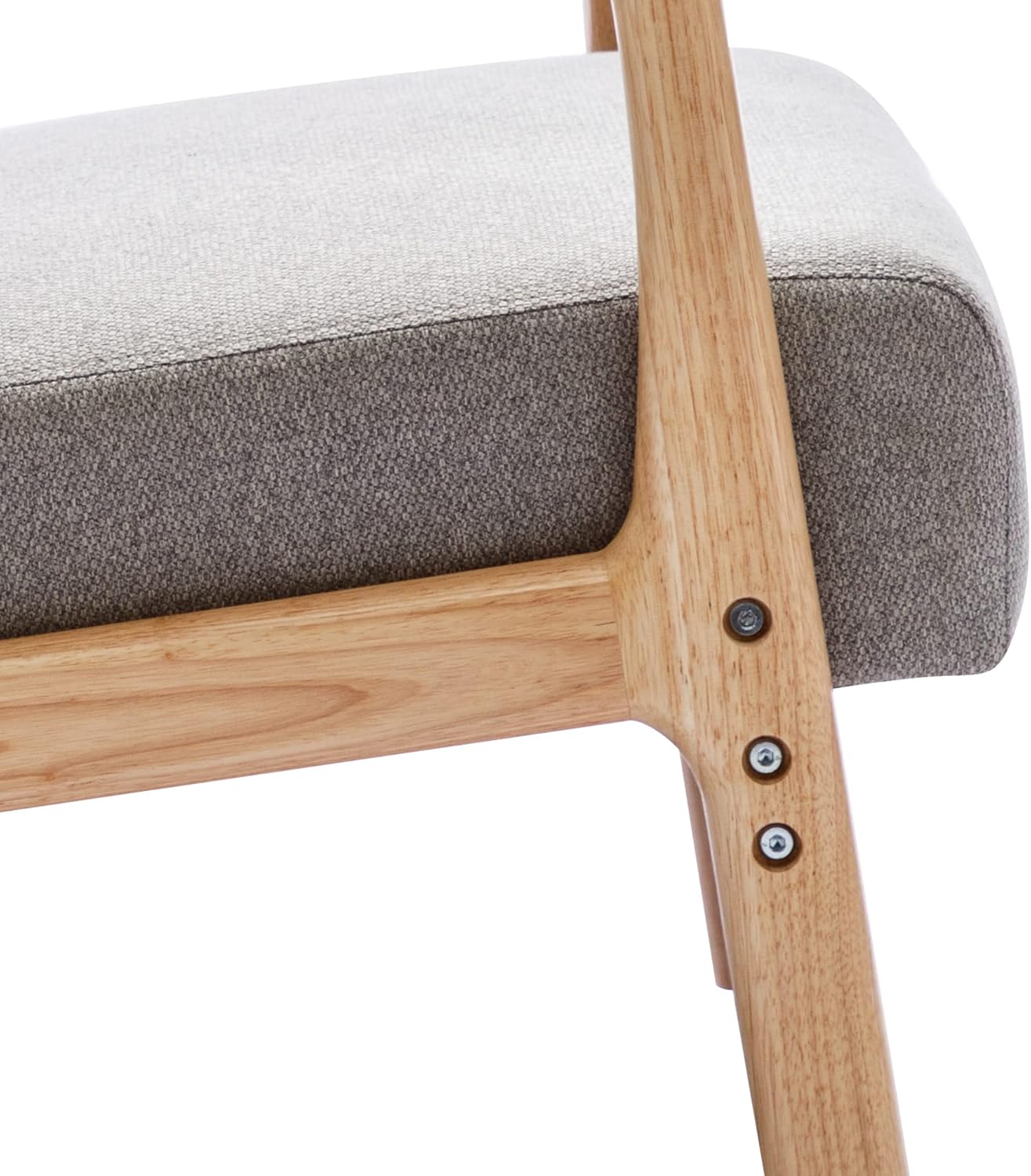 DUHOME Accent Chairs for Bedroom,Linen Living Room Furniture,Solid Wood Frame Lounge Arm Chair,Mid Century Modern Chair(Grey)