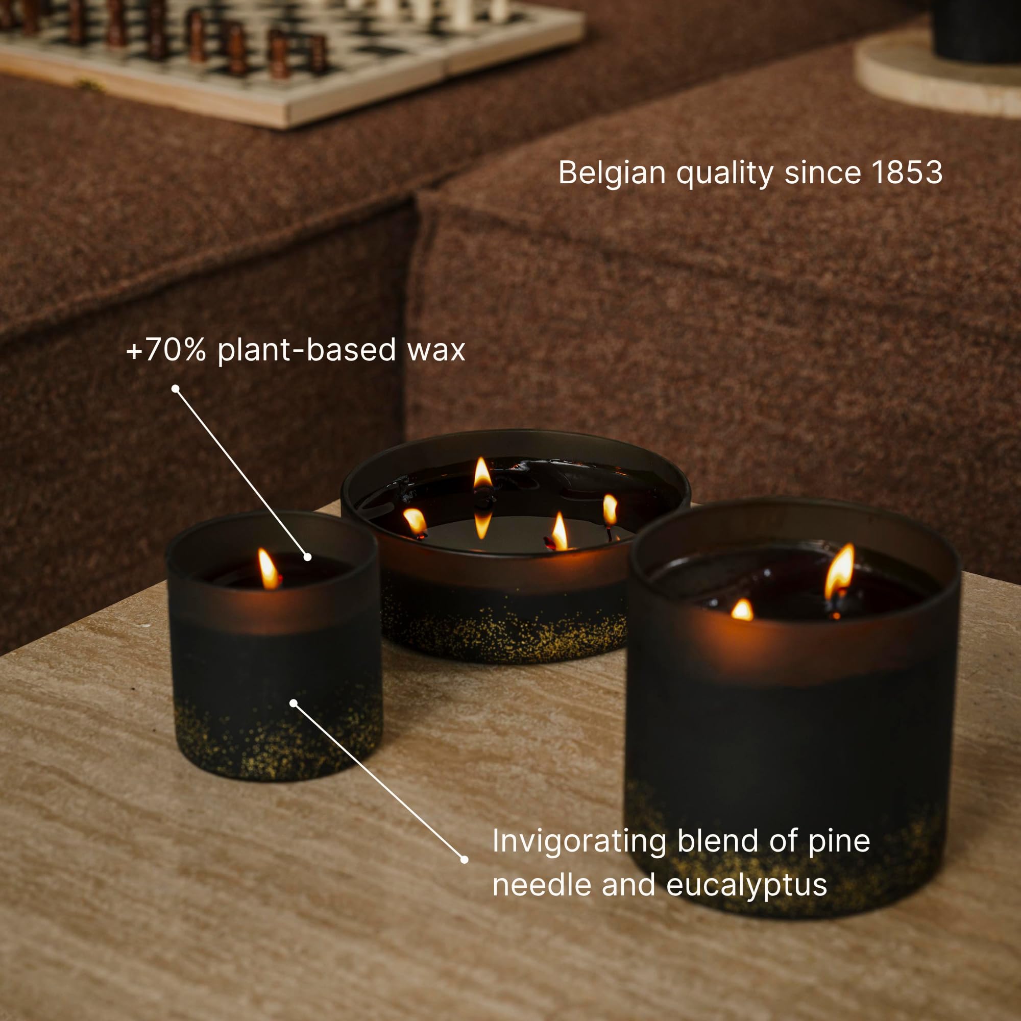 Spaas 6 candele profumate WinterGlow ± 35 ore, neve coccolosa, aghi di pino ed eucalipto
