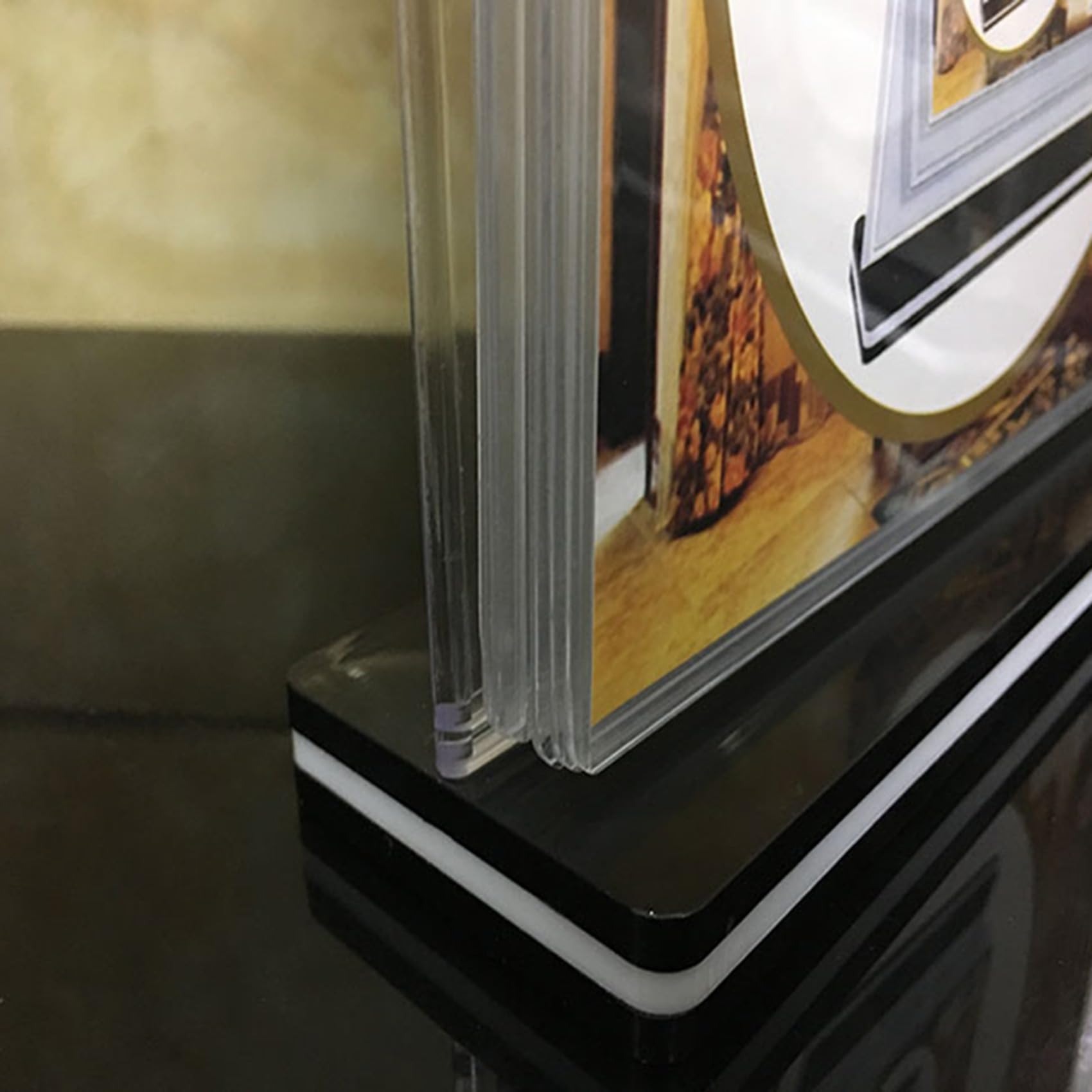 6X A4 Mesa Abatible Soporte de Menú Mesa de PáGinas Estante para Tarjeta de Menú Soporte de ExhibicióN Soporte de Menú Menú de Escritorio ÁLbum de Fotos de Fotos