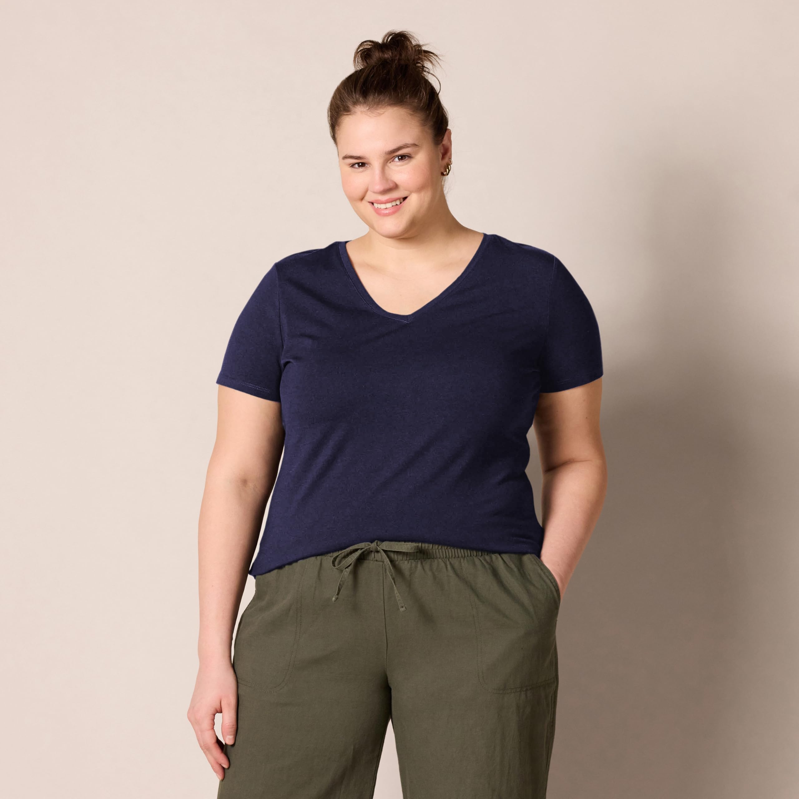 Amazon Essentials Women's Regular-Fit Short-Sleeve T-Shirt (Crewneck and V-Neck Options), Multipacks — view 6